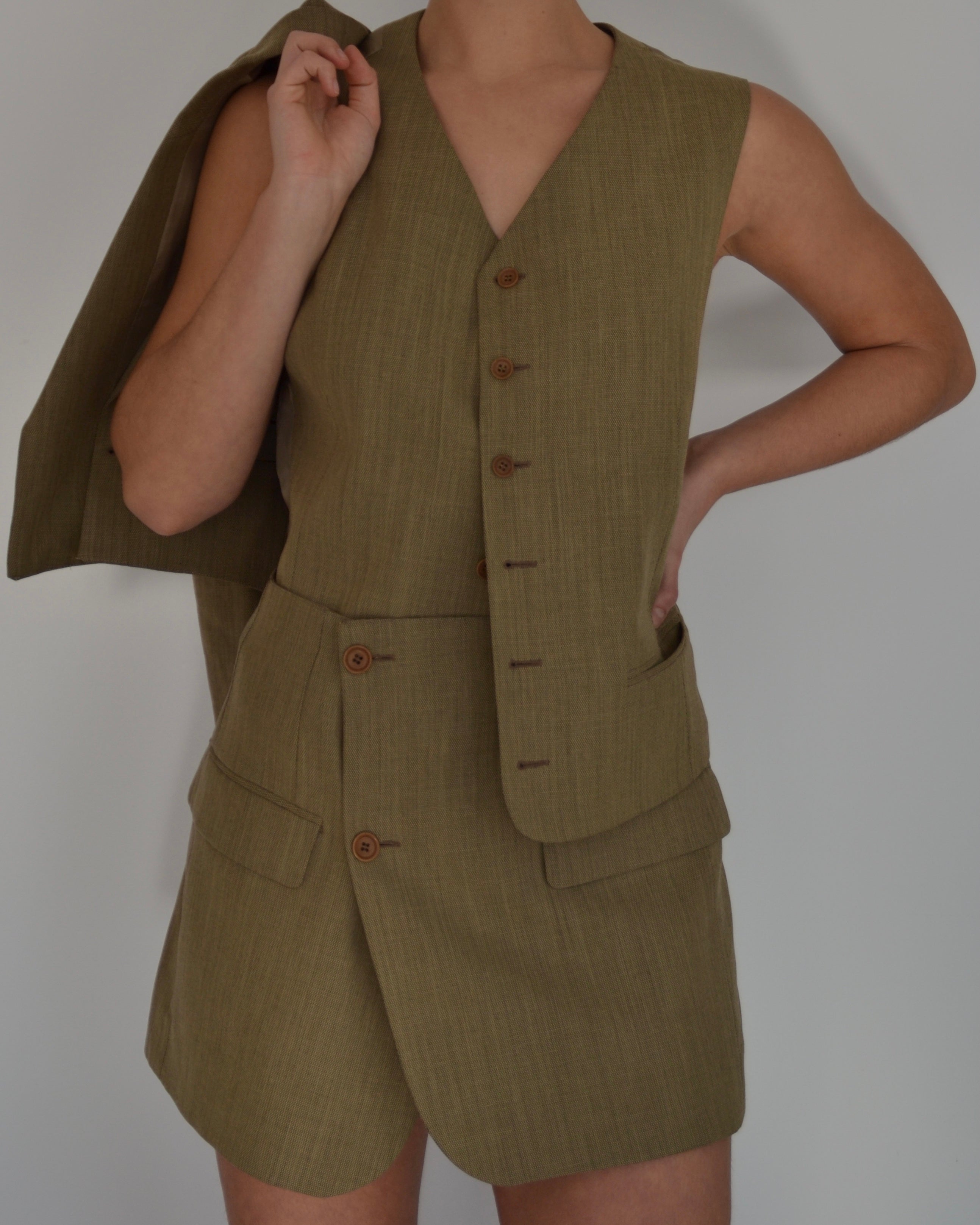 Ensemble gilet et veste - or (S/M)