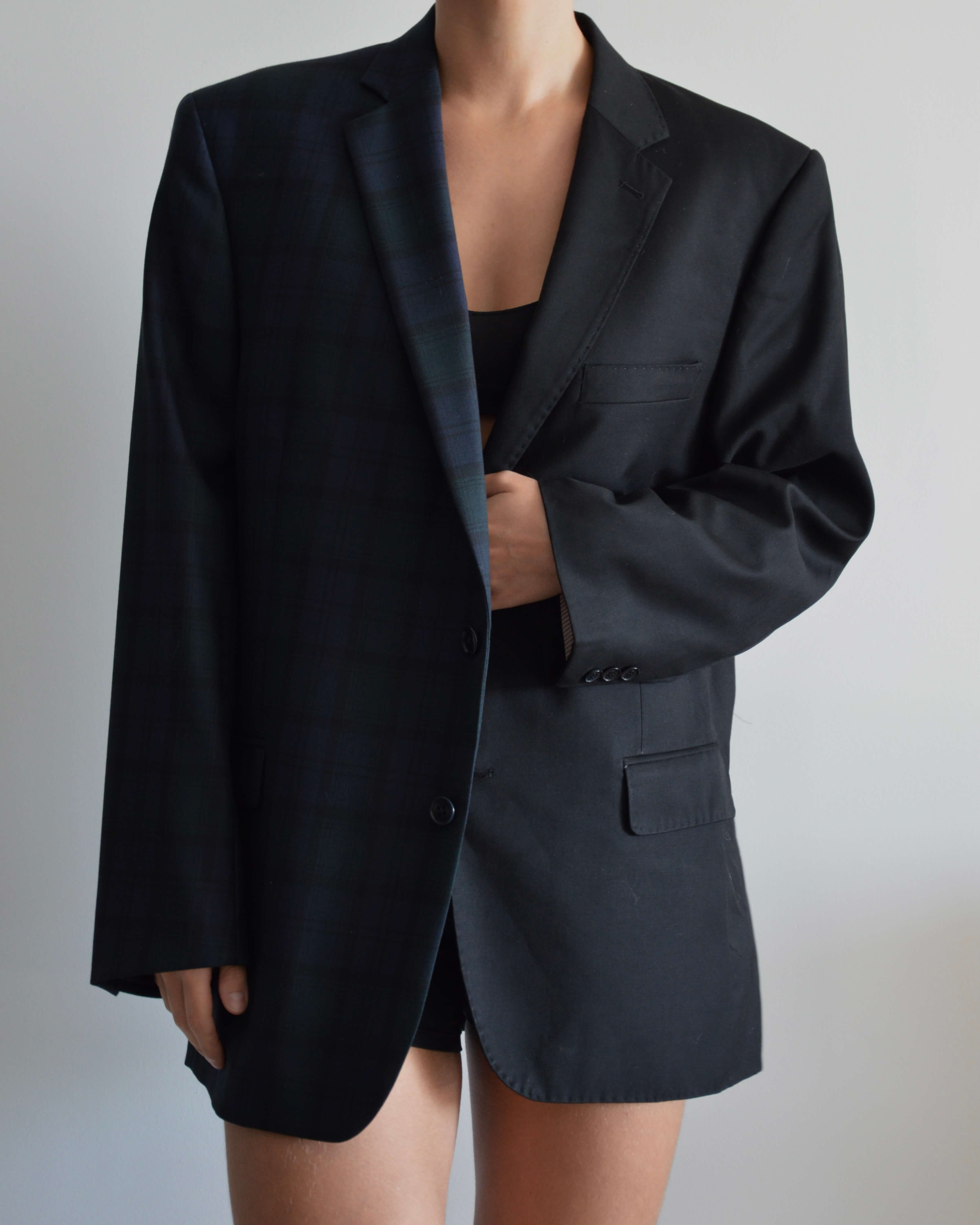 DUO Blazer - Black & Plaid (M/XL)