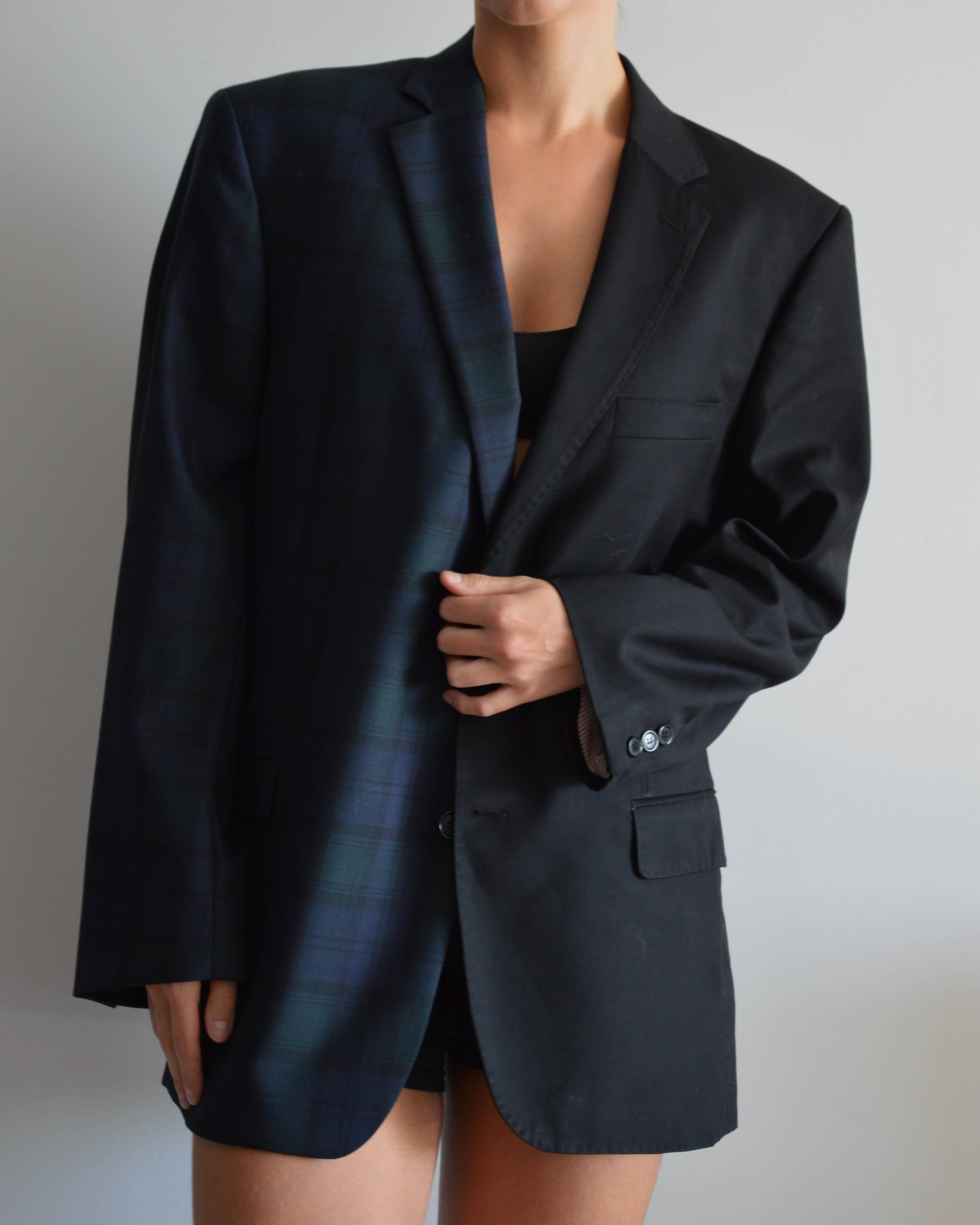 DUO Blazer - Black & Plaid (M/XL)