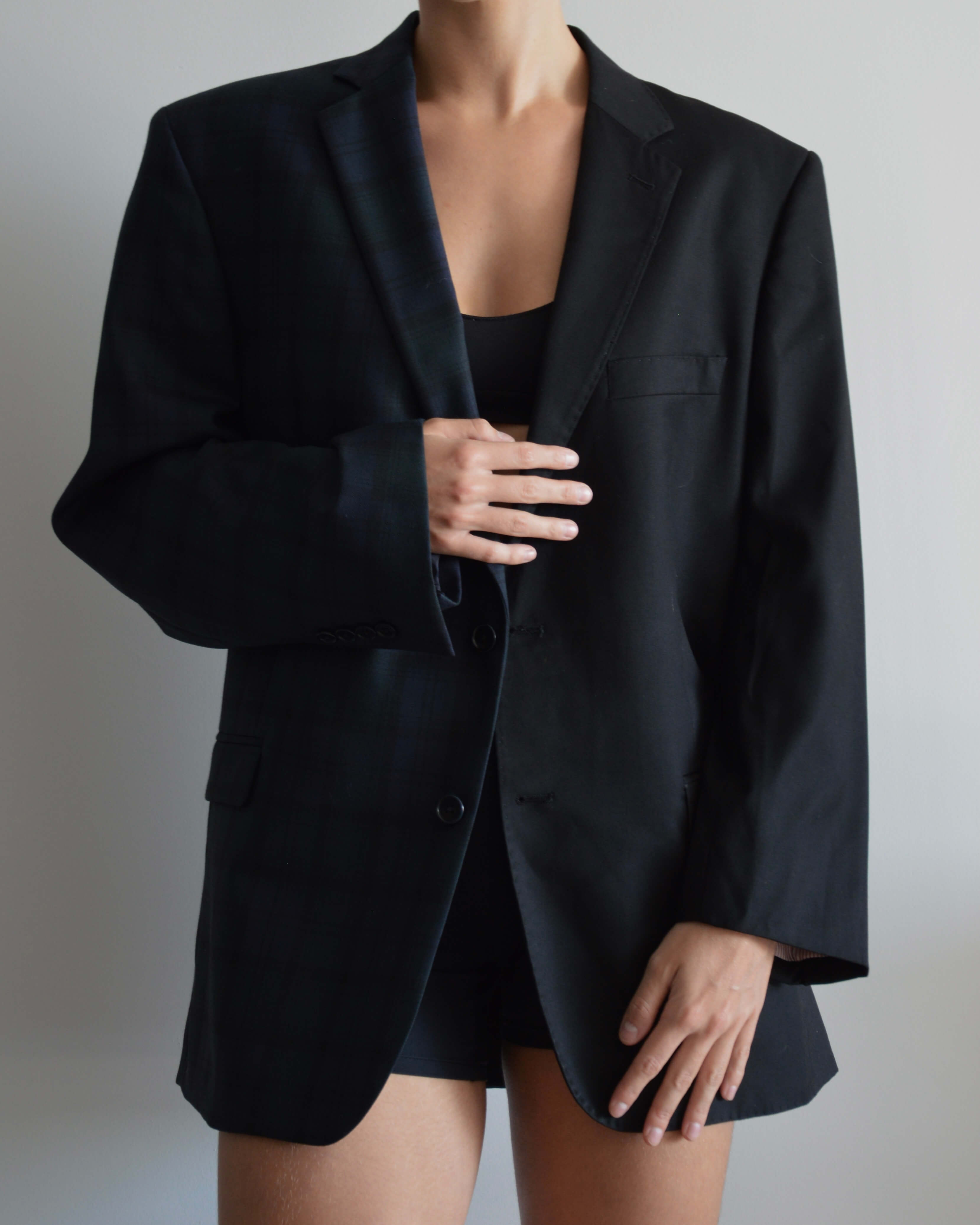 DUO Blazer - Black & Plaid (M/XL)