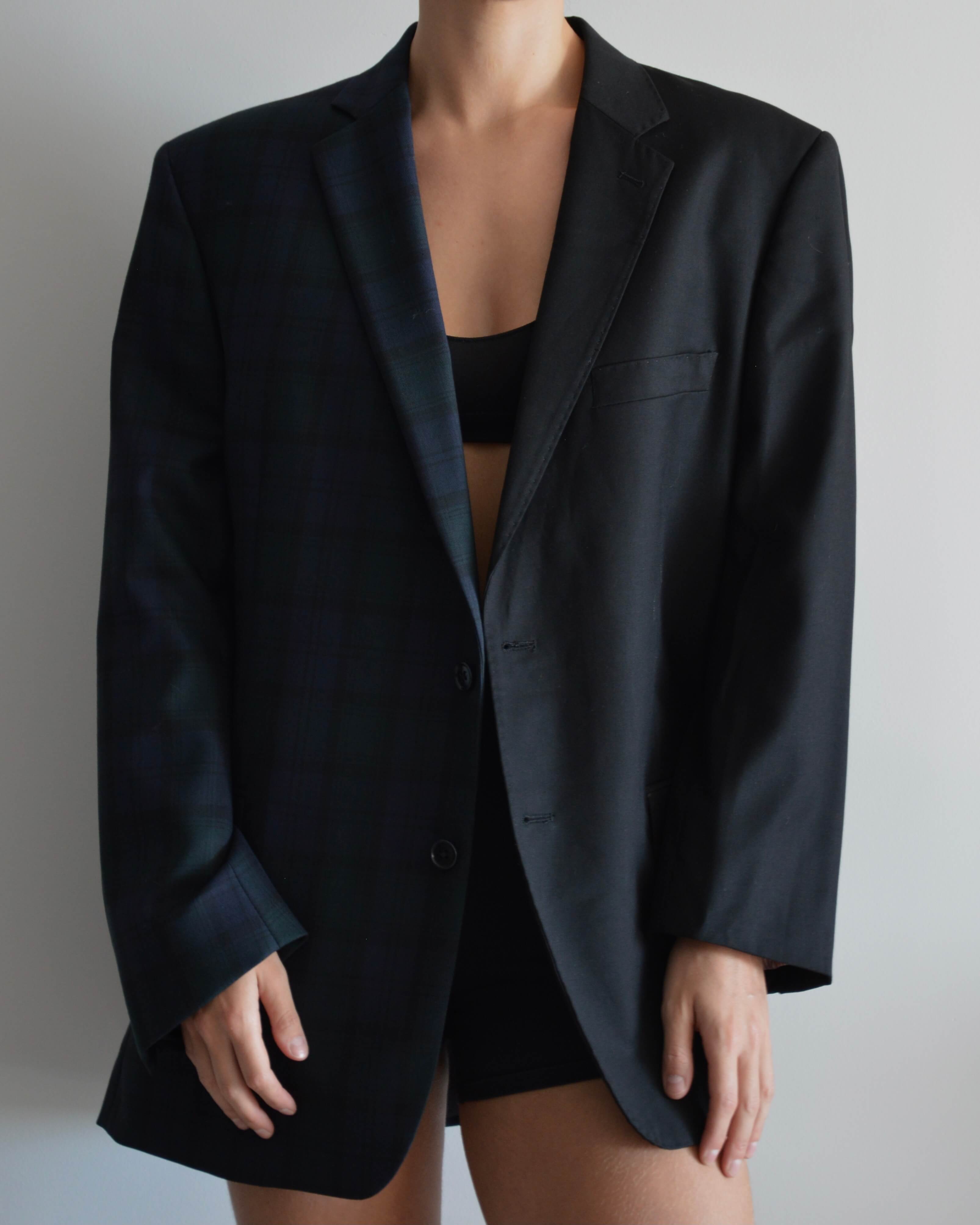 DUO Blazer - Black & Plaid (M/XL)