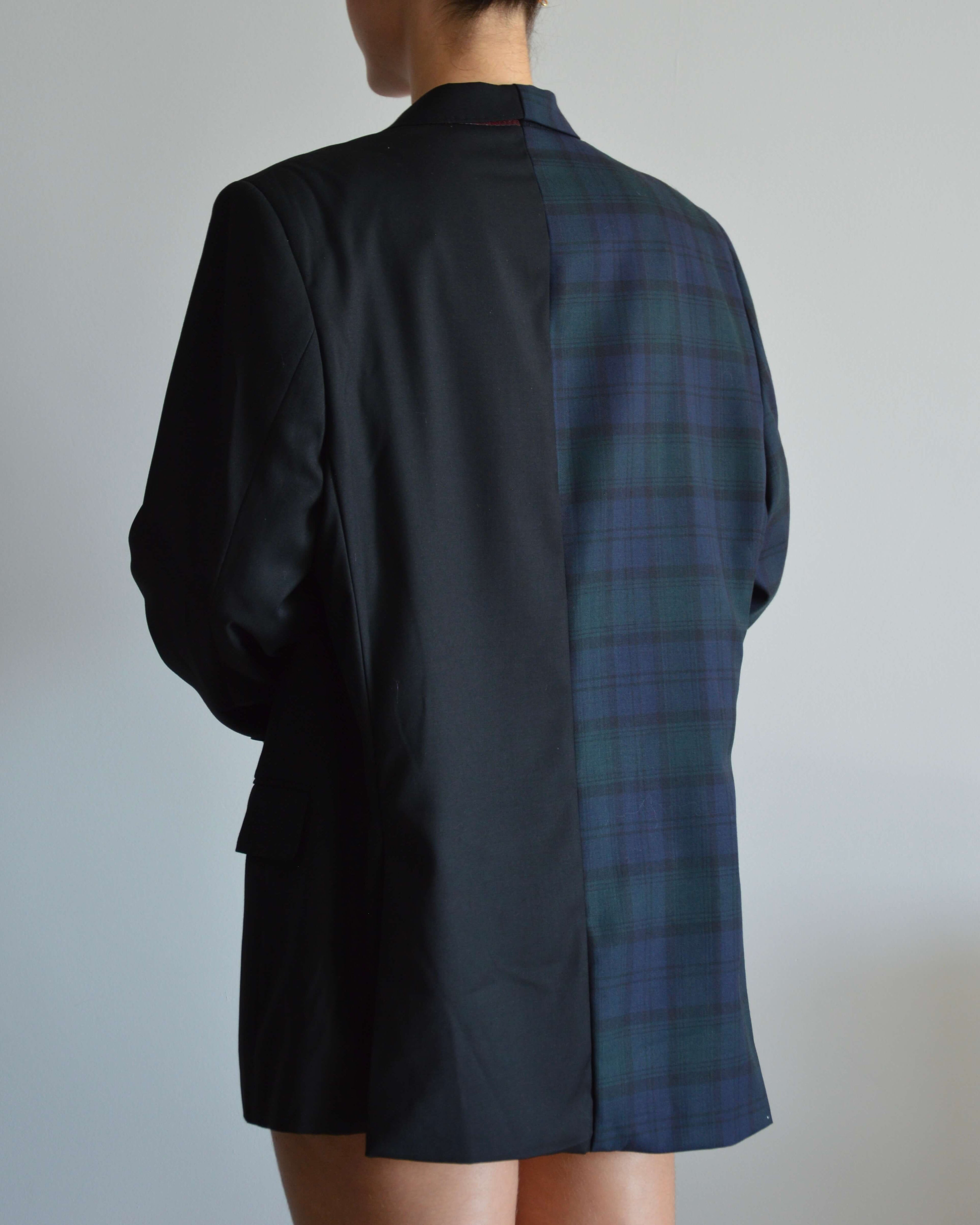 DUO Blazer - Black & Plaid (M/XL)