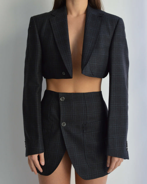 Blaset - Dark Blue Plaid (XS/S)