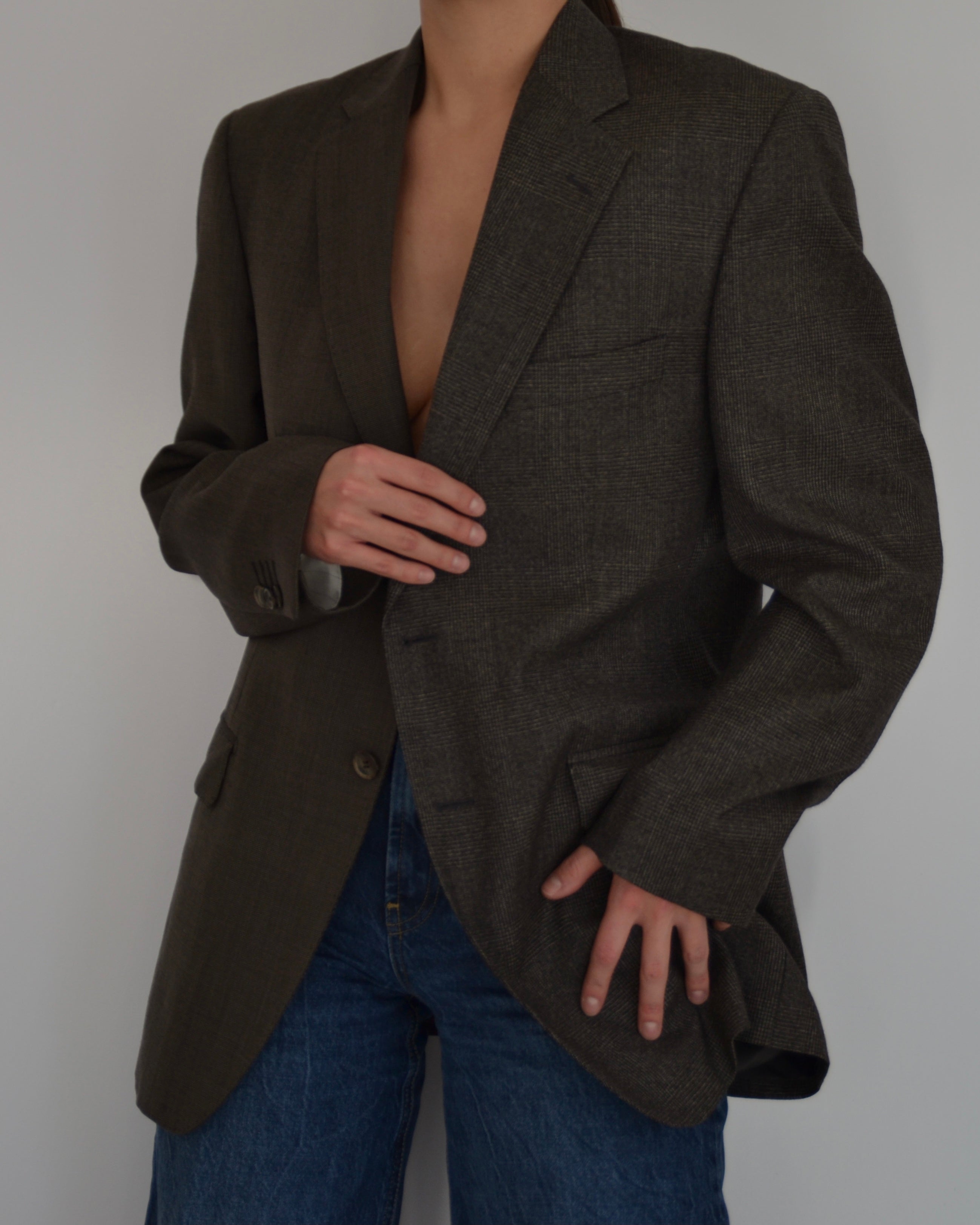 Blazer - chocolate cashmere duo (S/L)