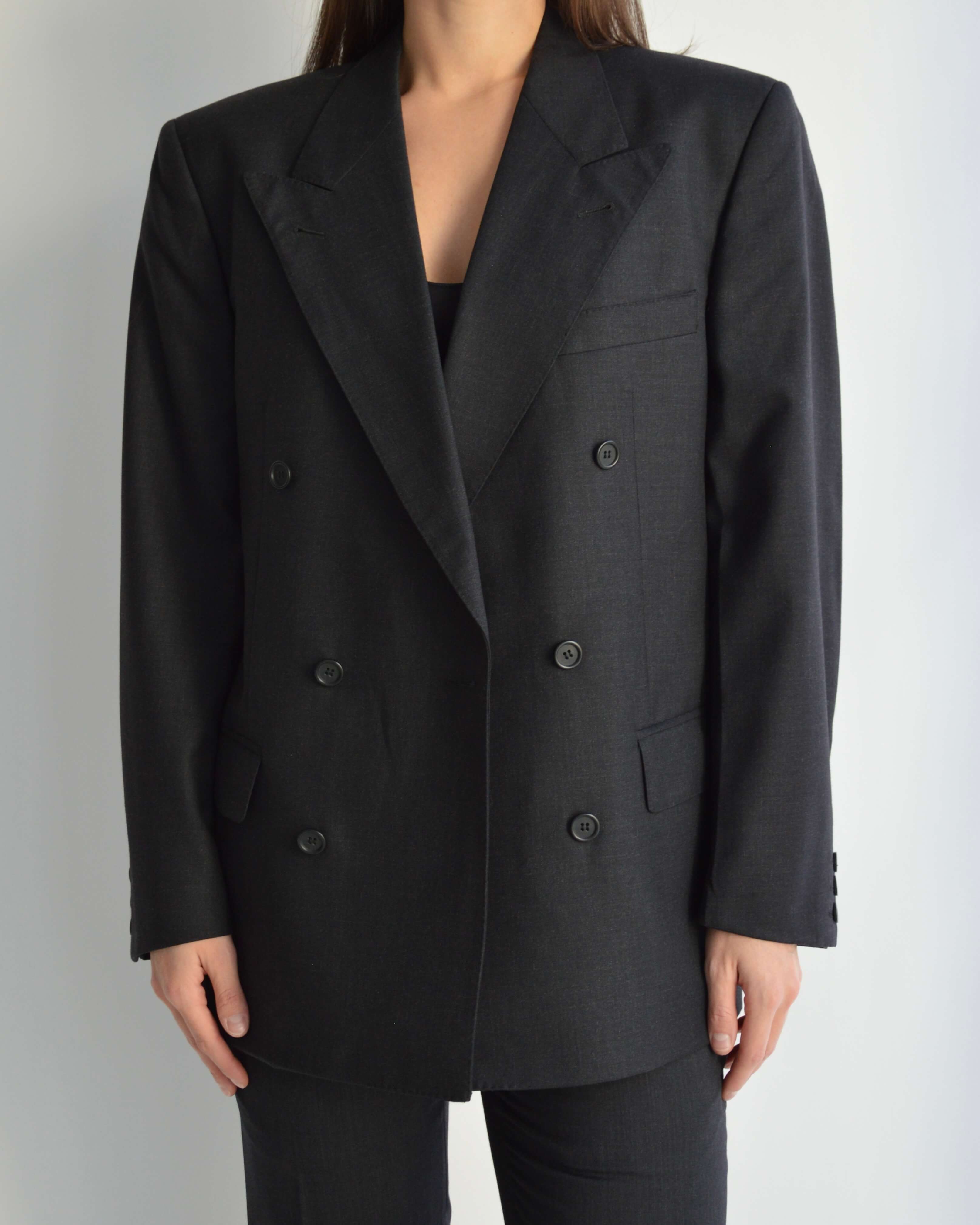 Suit - Double Breasted Black (S/M)