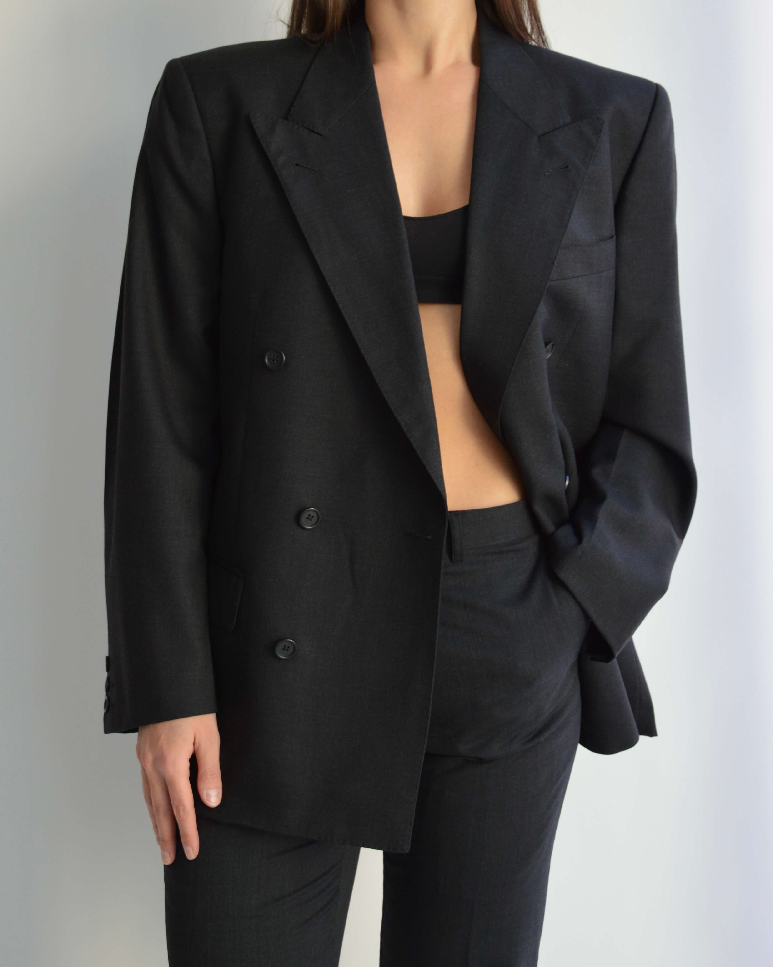 Suit - Double Breasted Black (S/M)