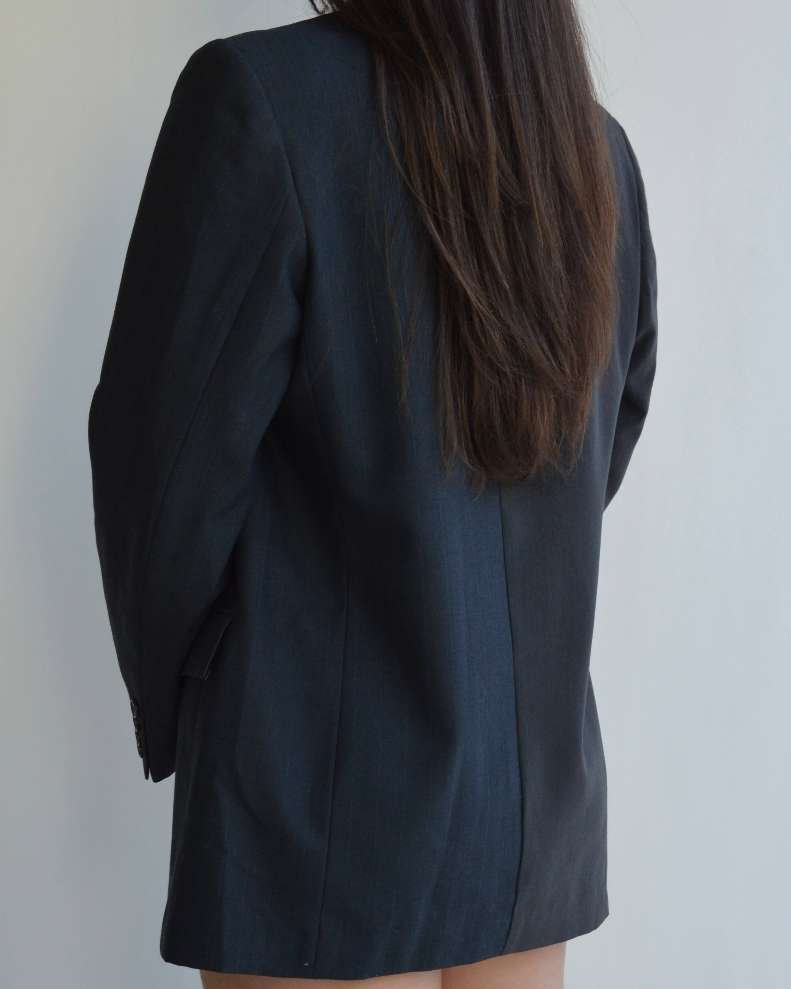 DUO Blazer - Double Breasted Gray Navy (S/L)