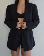 Jacket - double breasted YSL orange lines (M/XL)