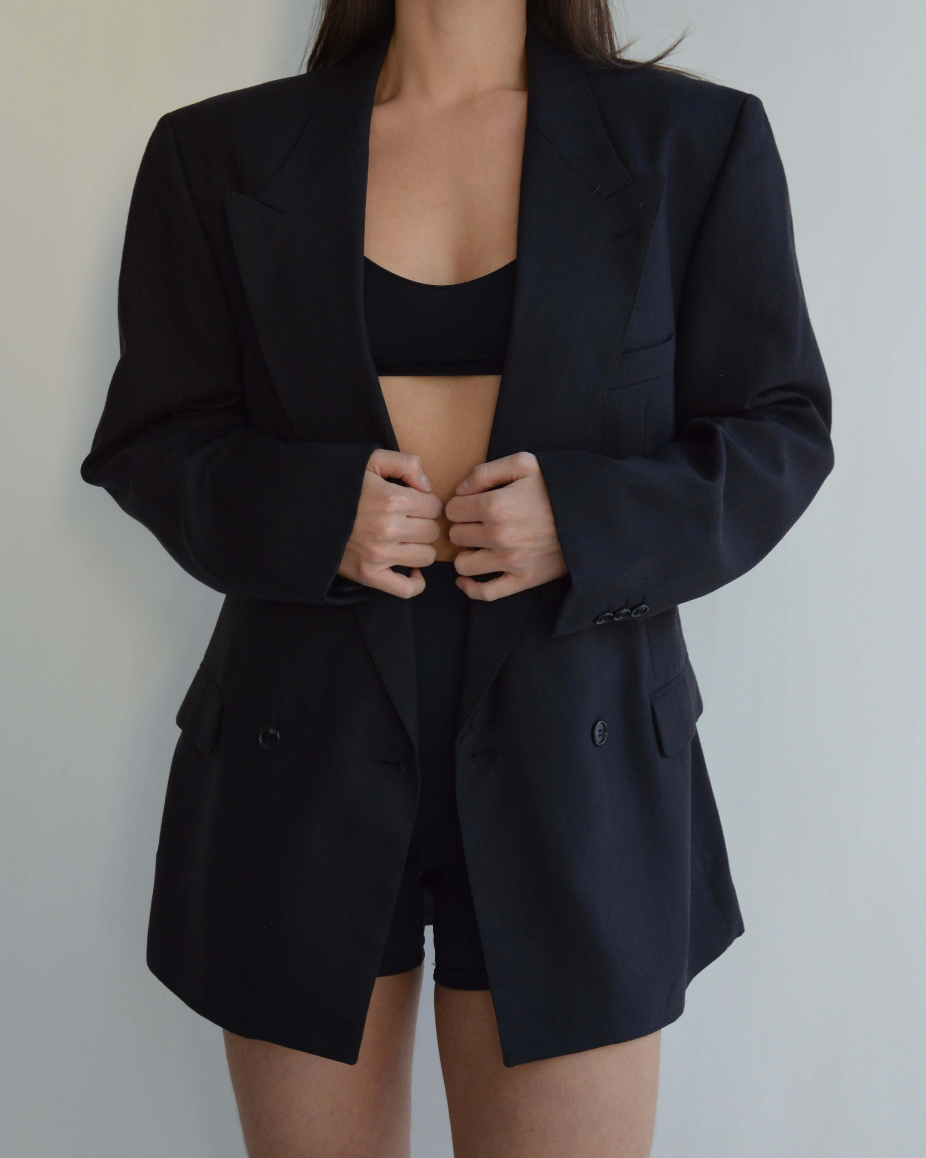 Chaqueta cruzada YSL líneas naranjas (M/XL)