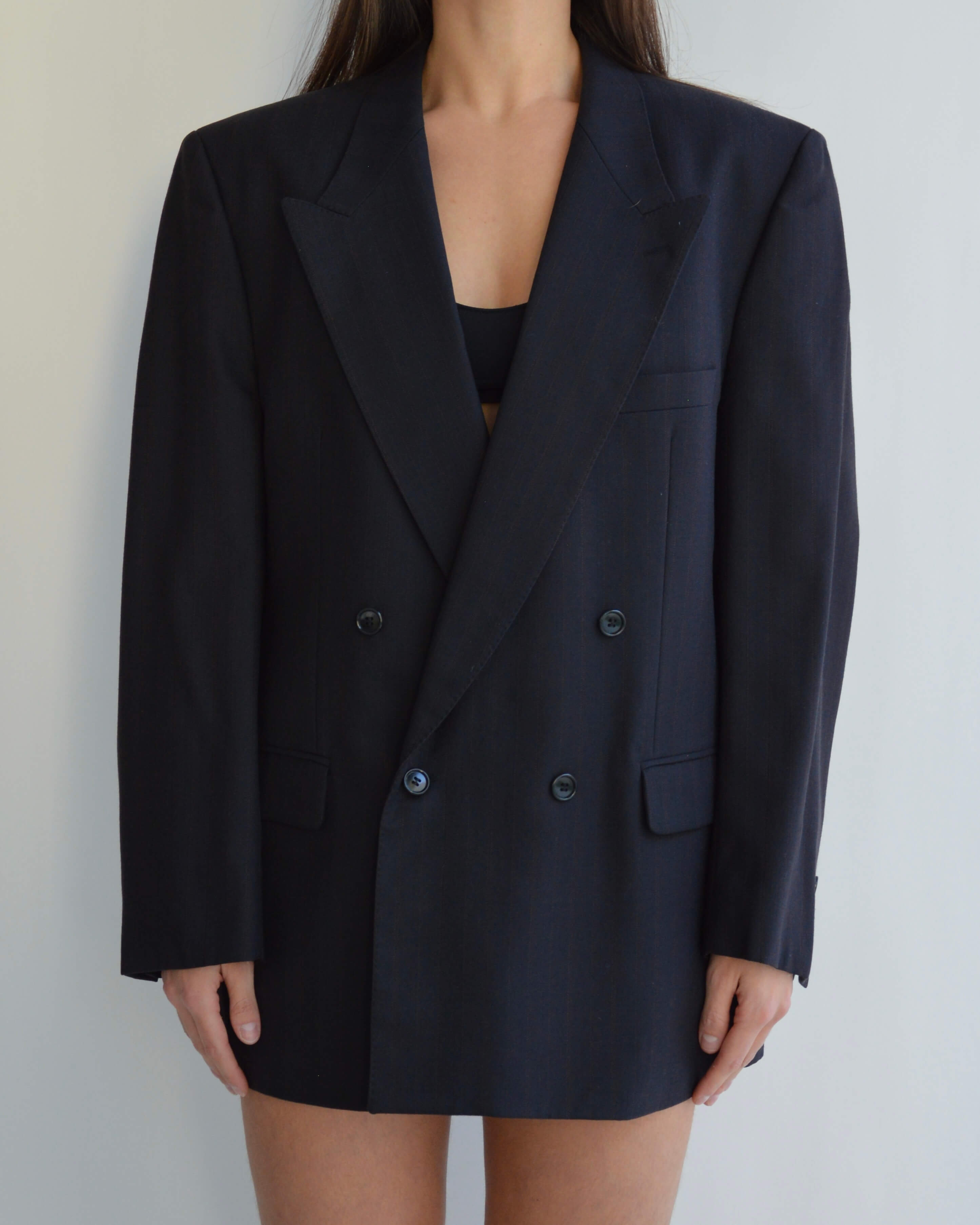 Chaqueta cruzada YSL líneas naranjas (M/XL)