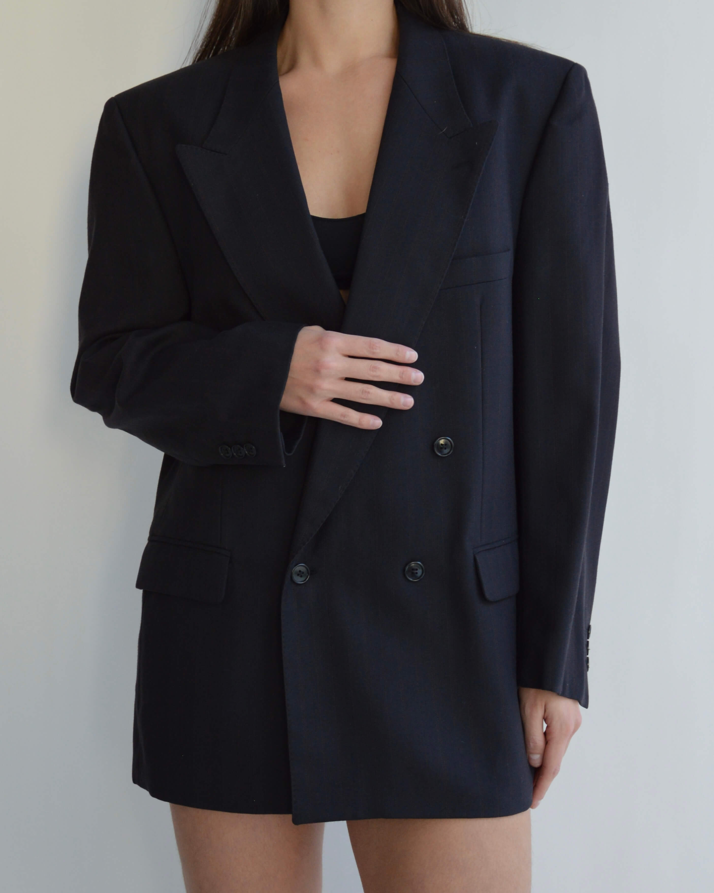 Chaqueta cruzada YSL líneas naranjas (M/XL)