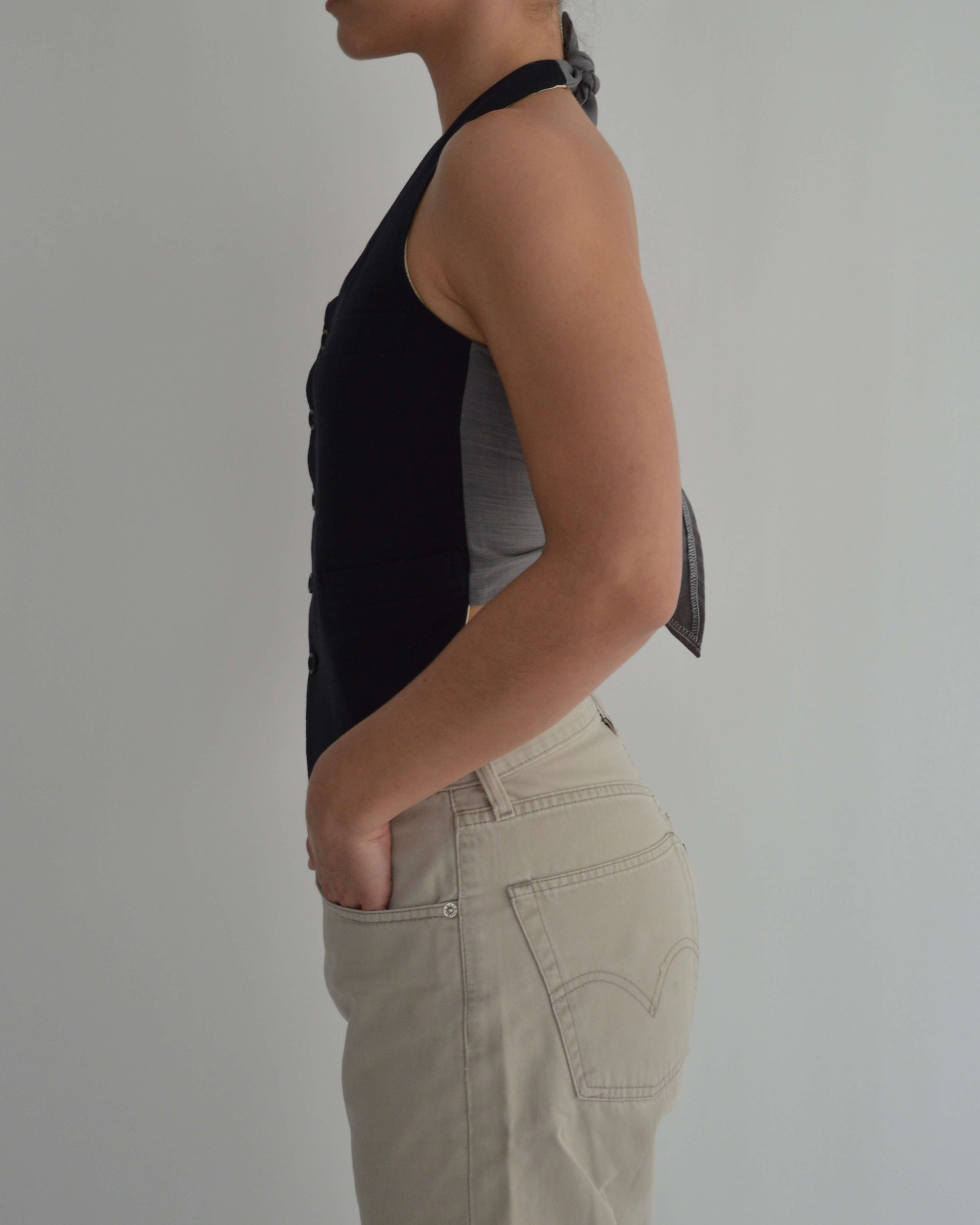 Halter Vest - Navy Golden Lining (XS/M)