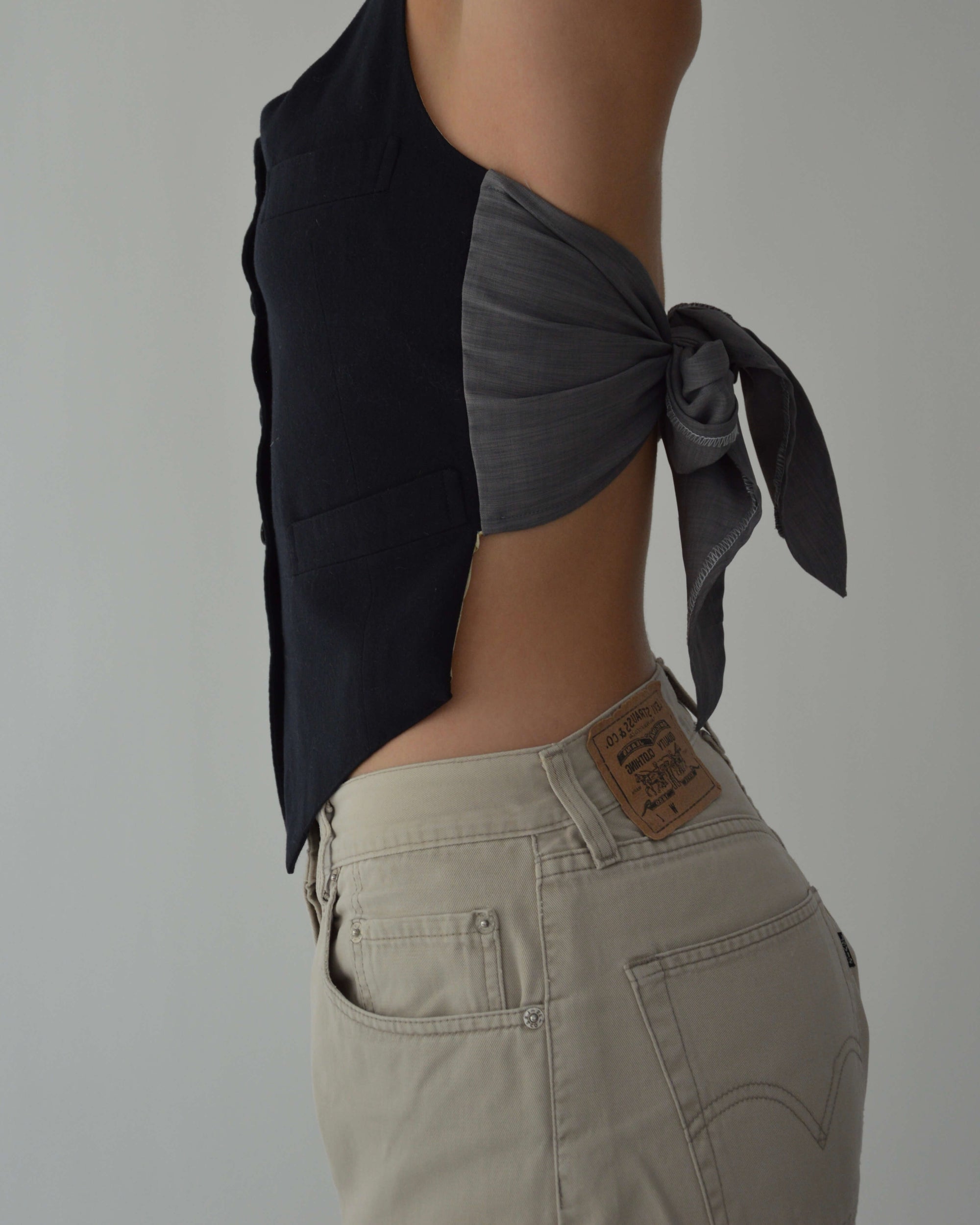 Halter Vest - Navy Golden Lining (XS/M)