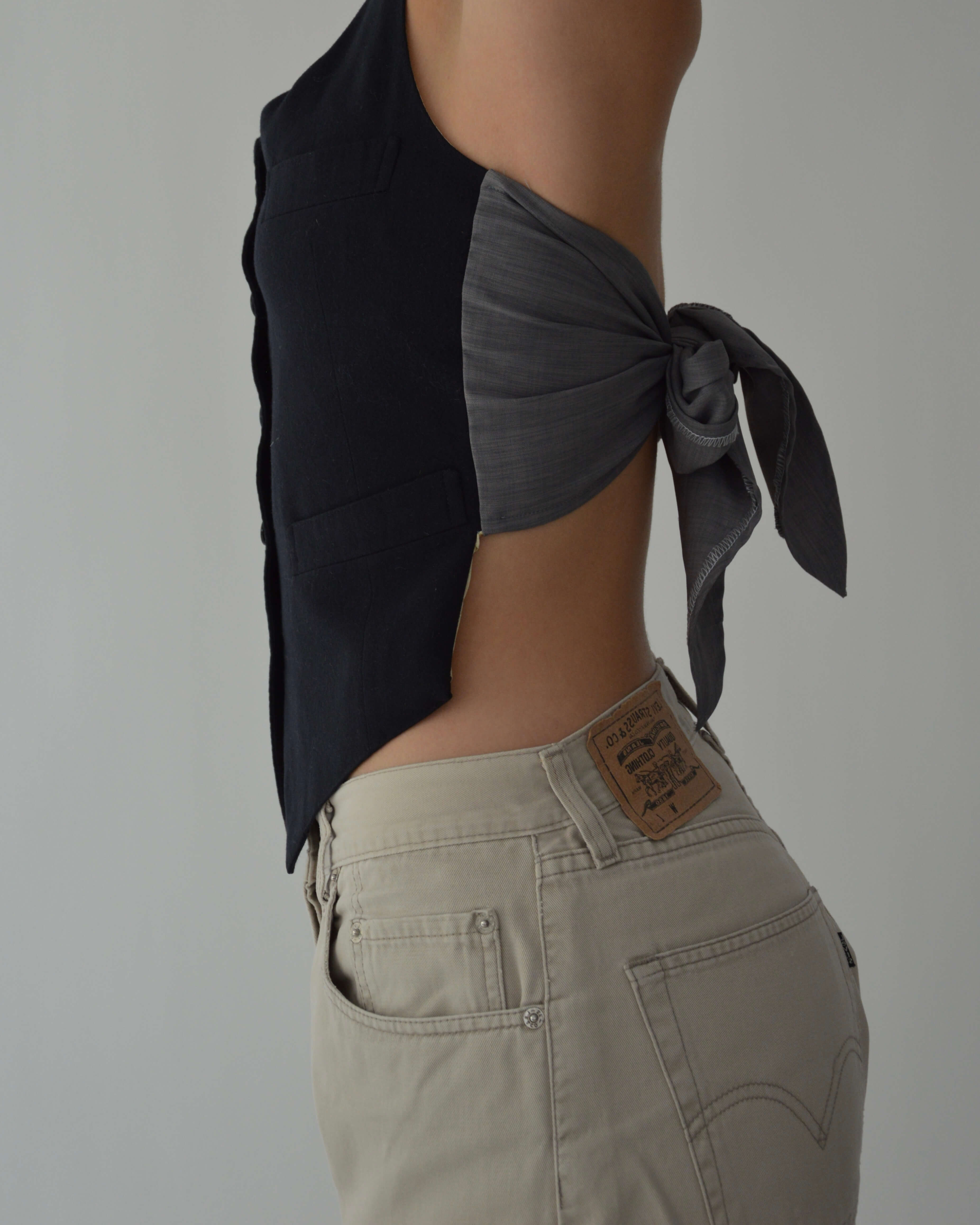 Halter Vest - Navy Golden Lining (XS/M)