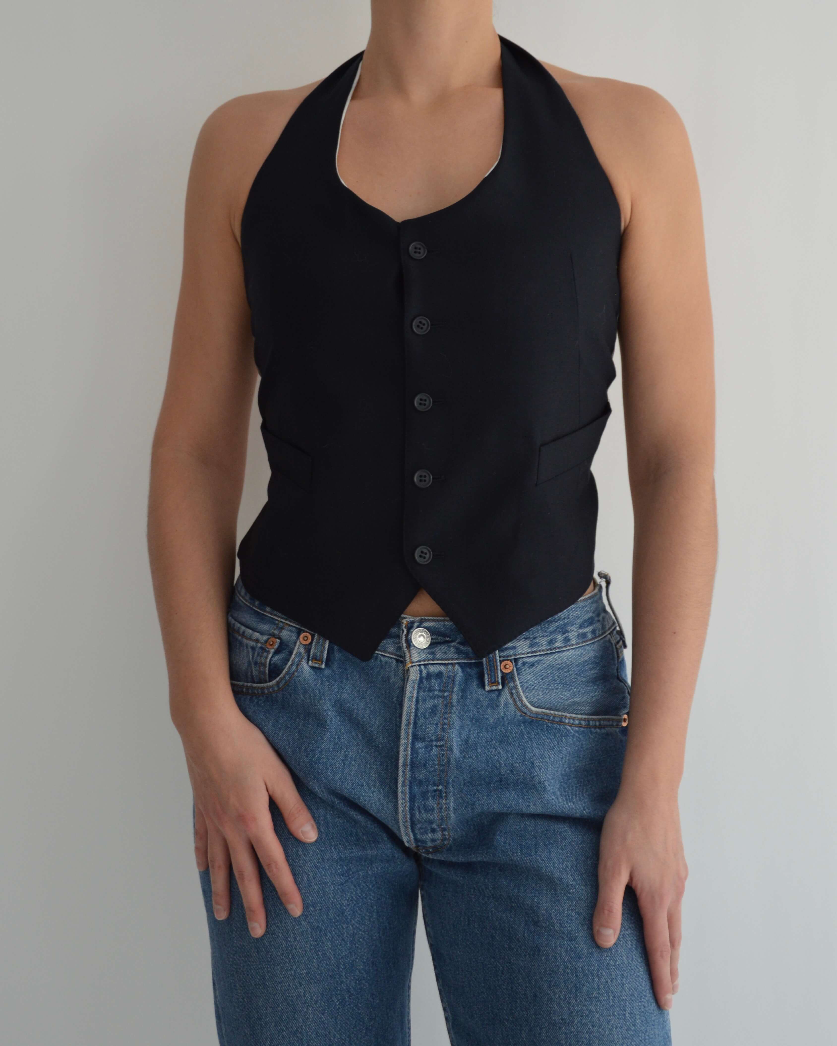 Halter Vest - Soft Navy (XS/L)