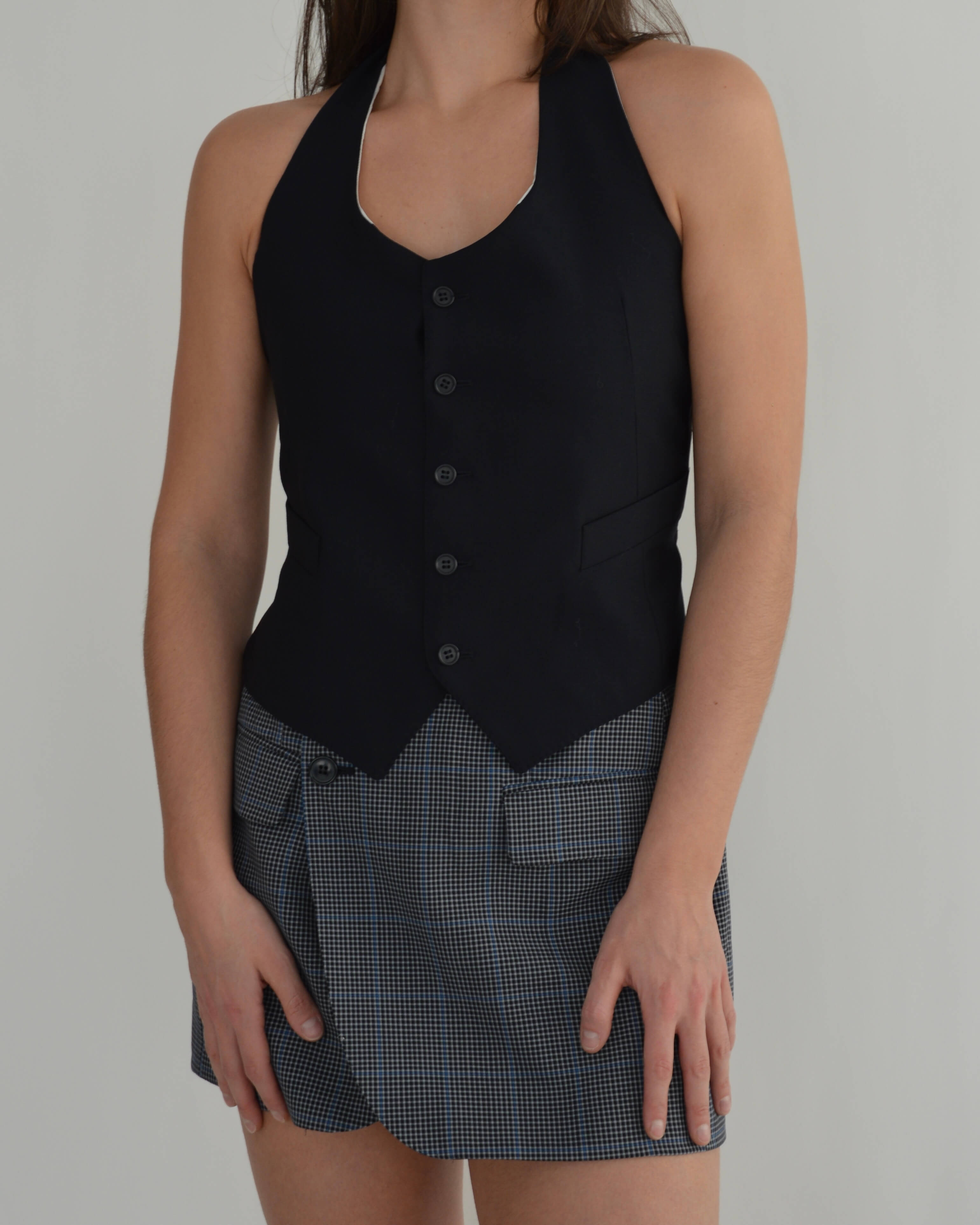 Halter Vest - Soft Navy (XS/L)