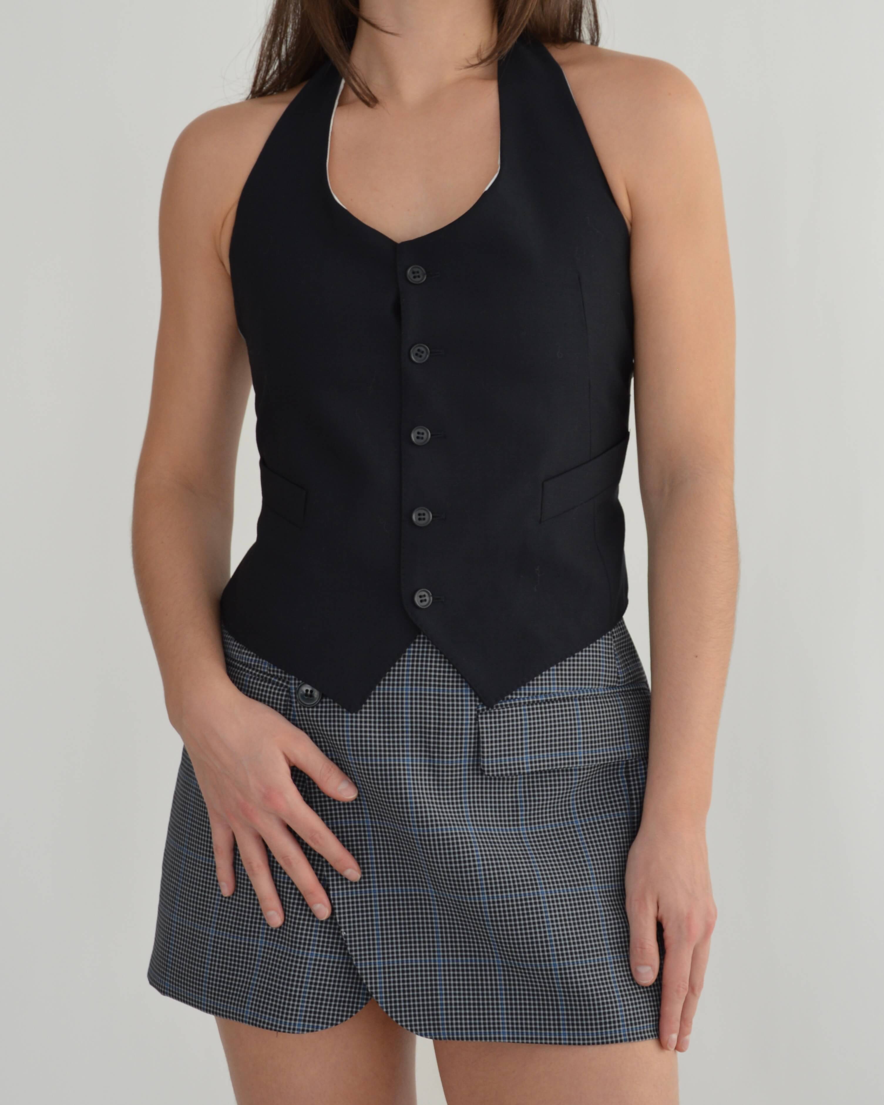Halter Vest - Soft Navy (XS/L)
