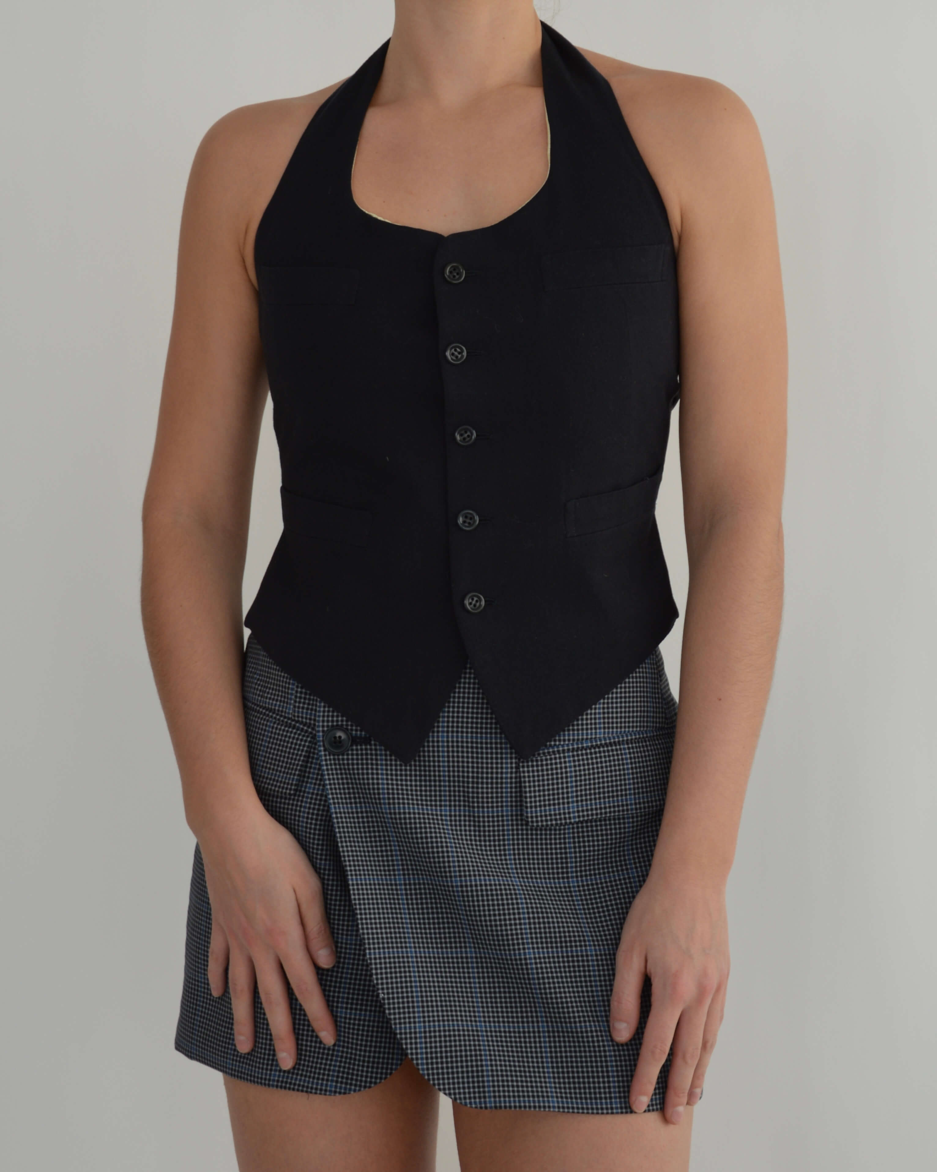 Halter Vest - Navy Golden Lining (XS/M)