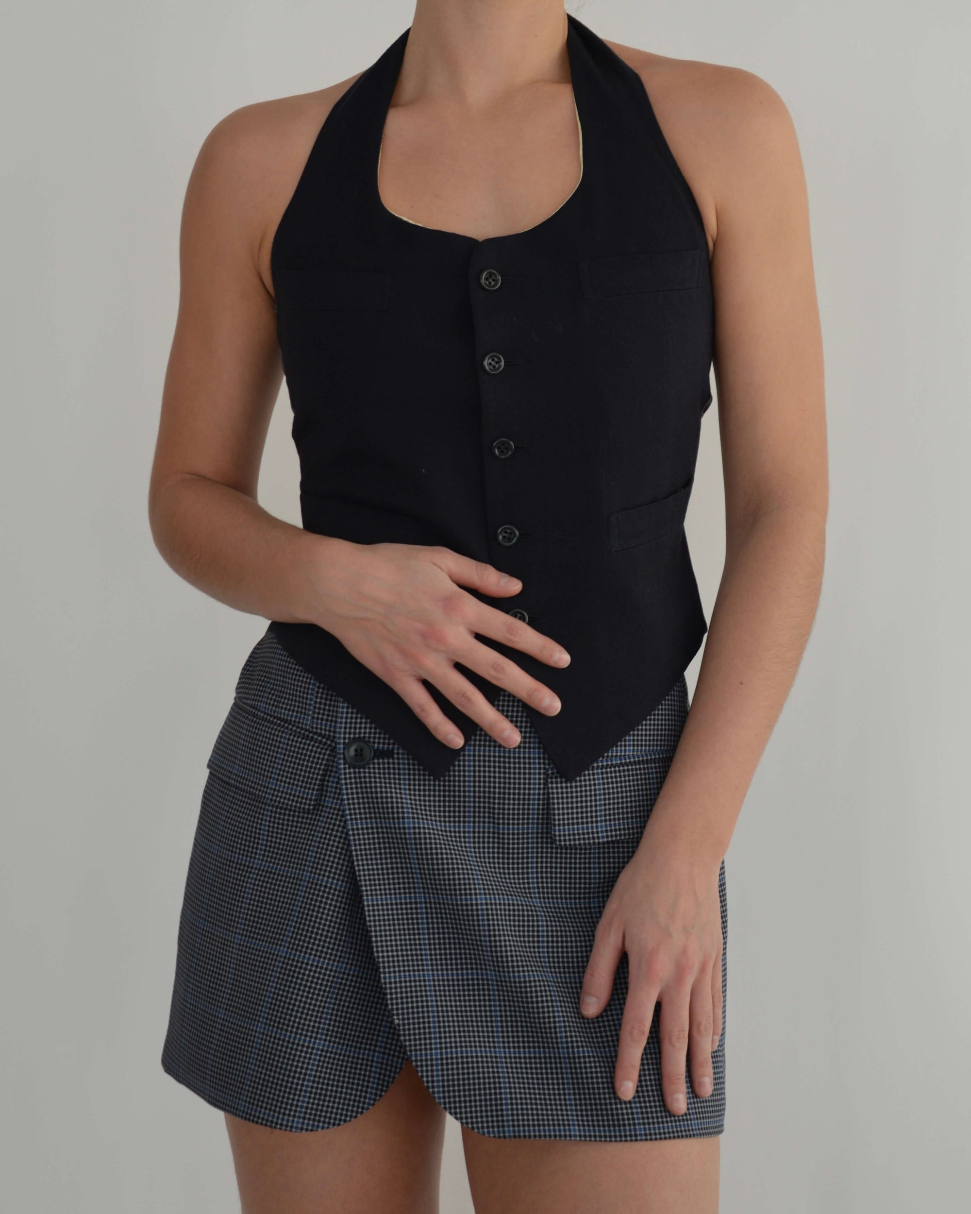 Halter Vest - Navy Golden Lining (XS/M)