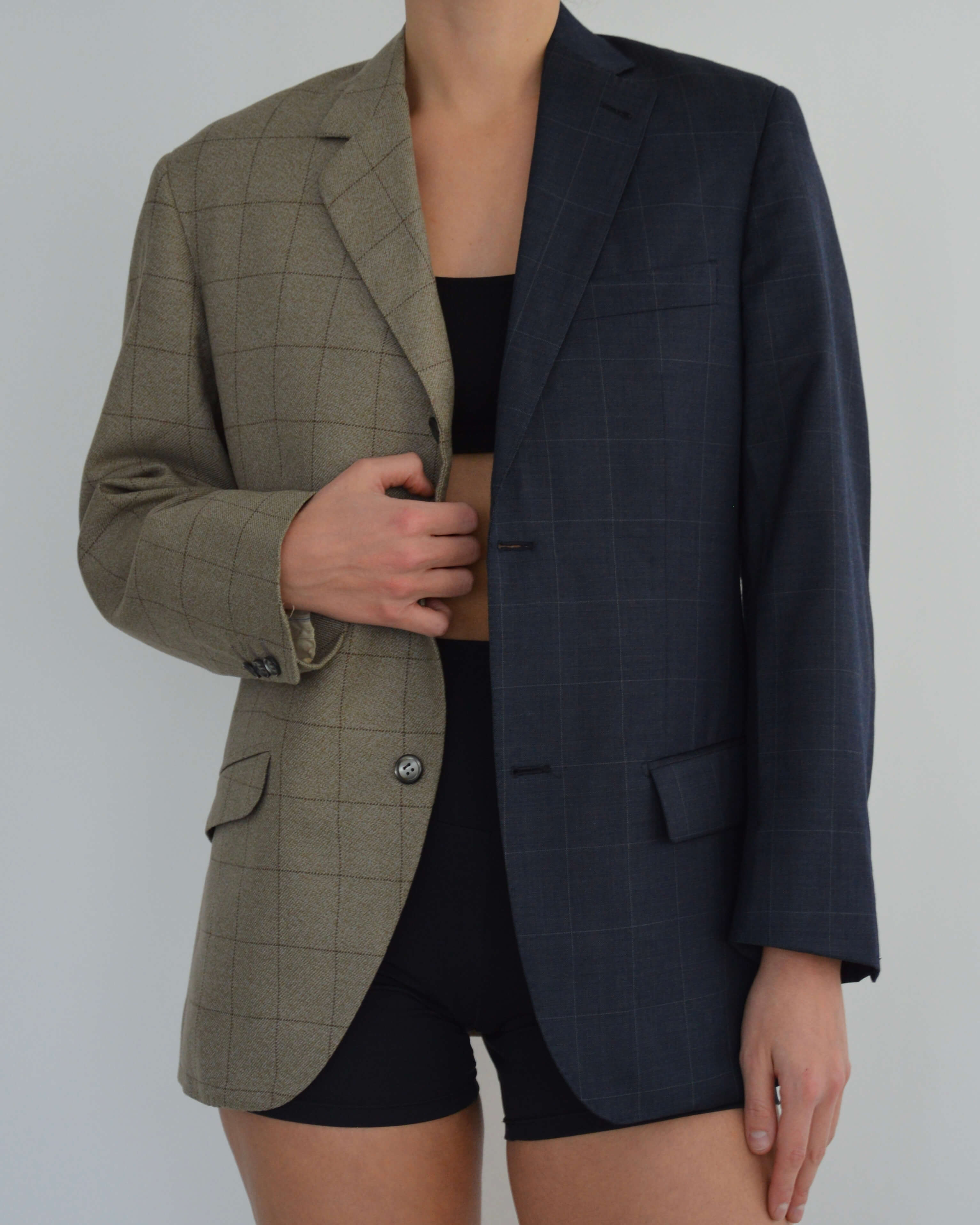 DUO Blazer - Navy Beige Contrast (XS/M)