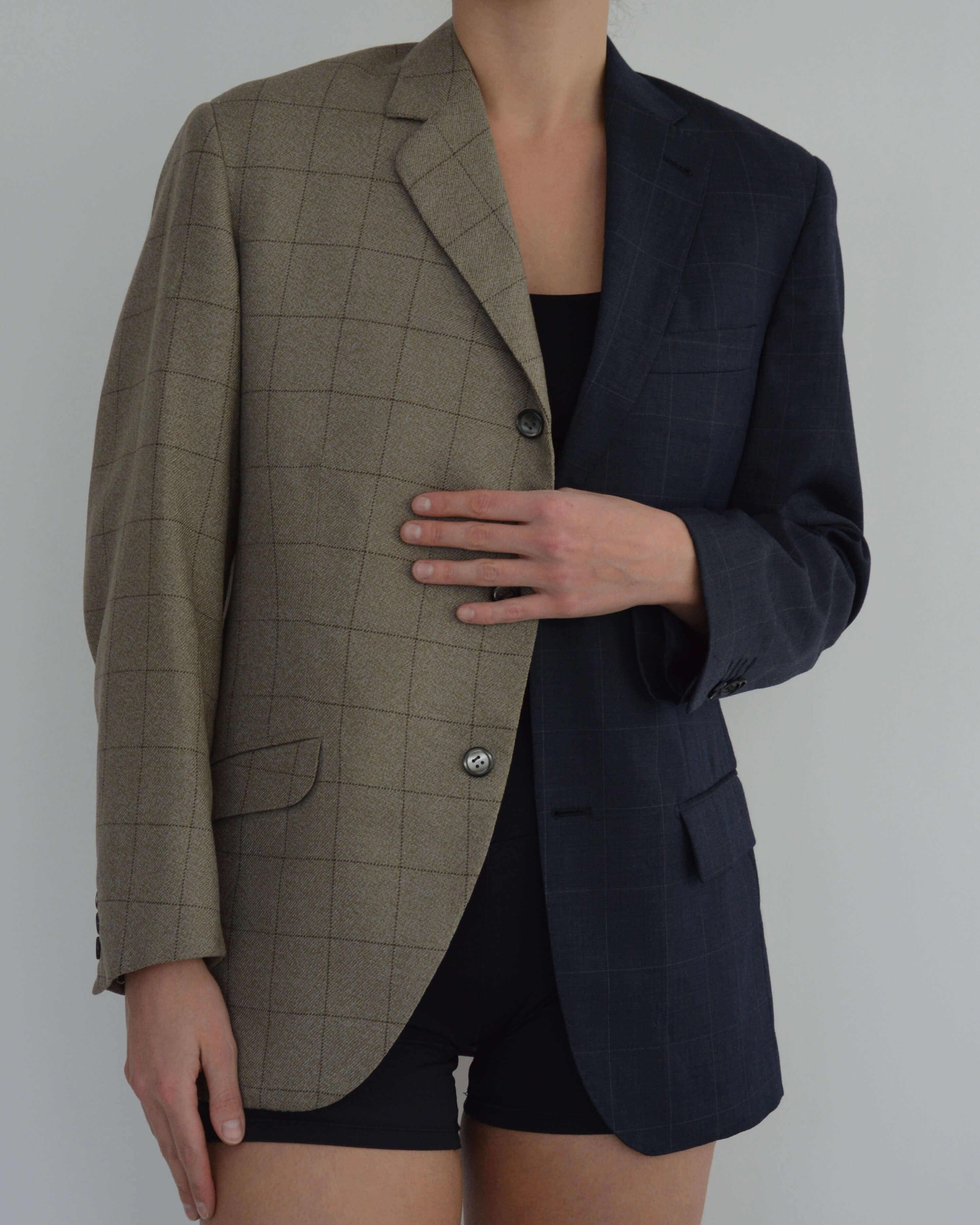DUO Blazer - Navy Beige Contrast (XS/M)