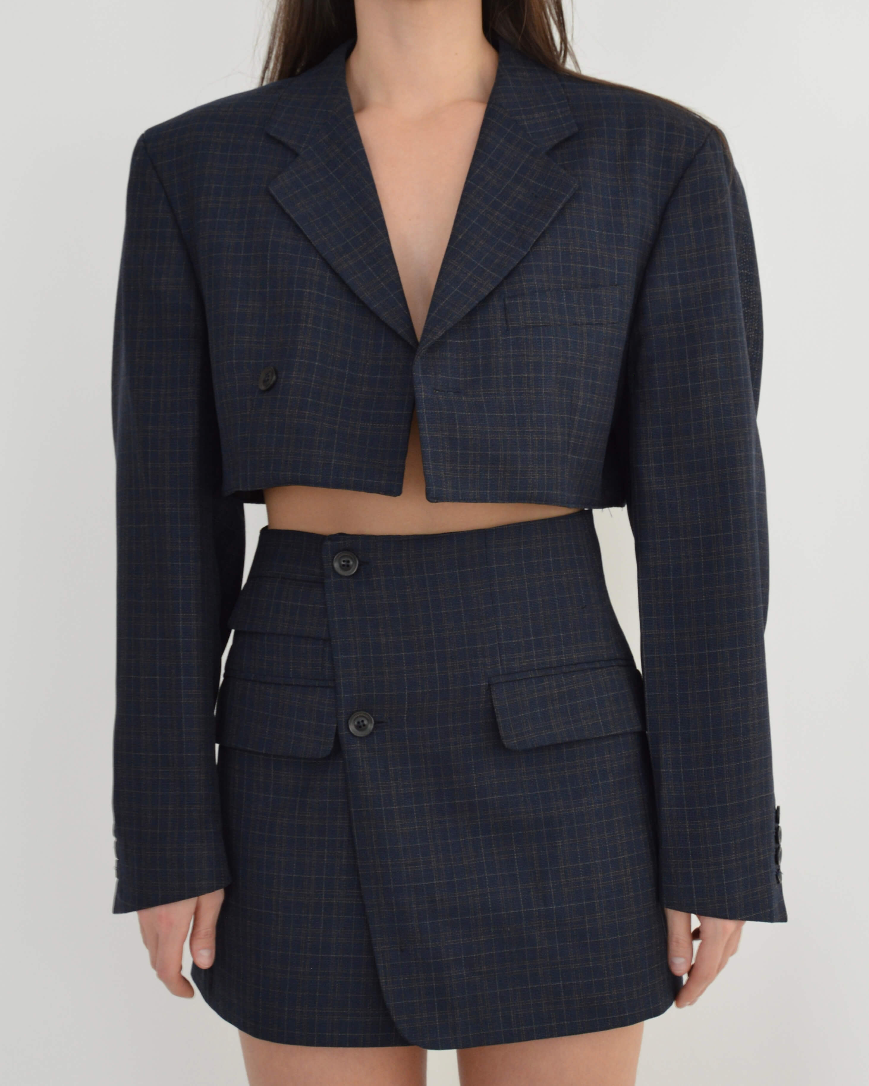 Vegan Blaset - Plaided Navy (S/M)