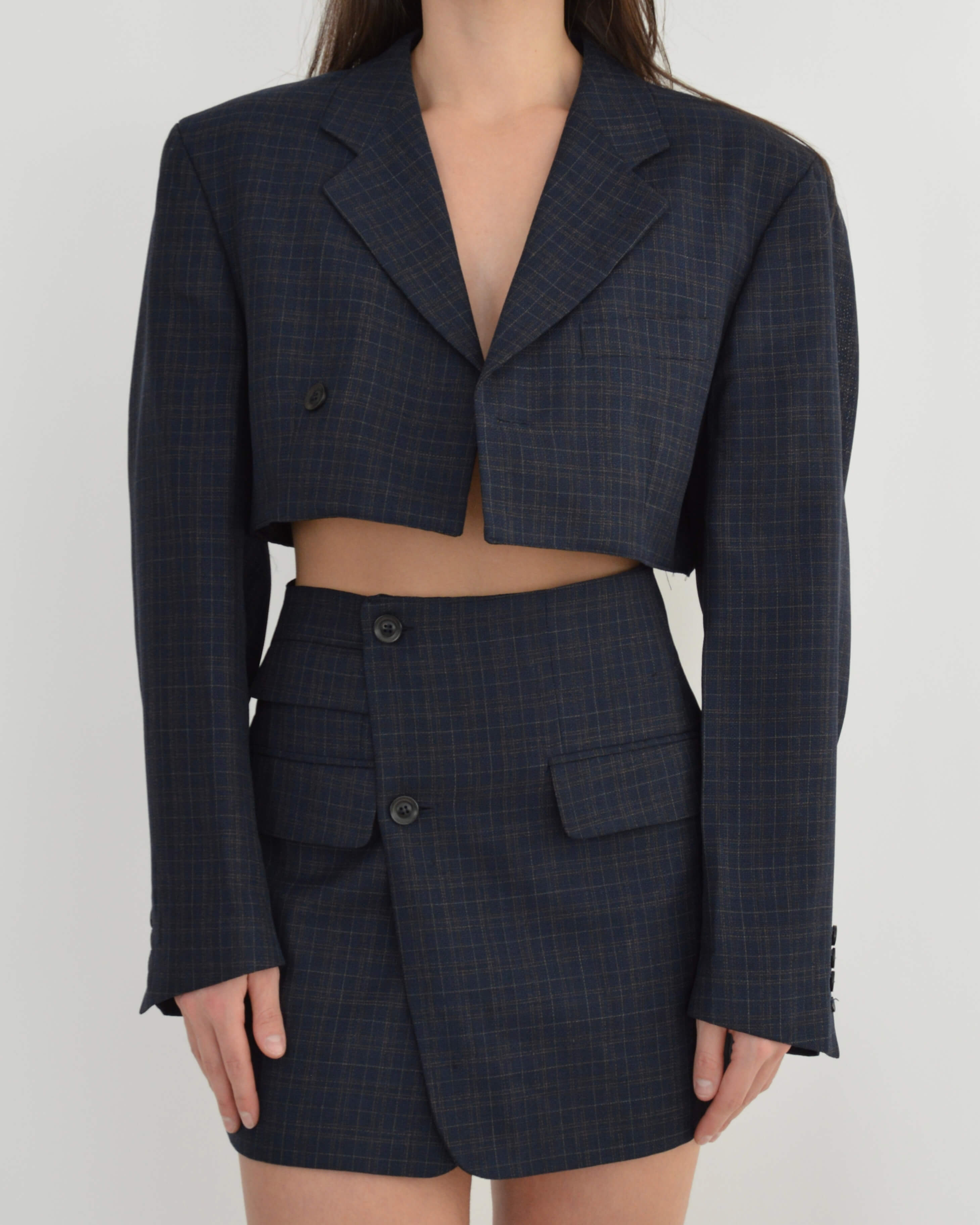 Vegan Blaset - Plaided Navy (S/M)