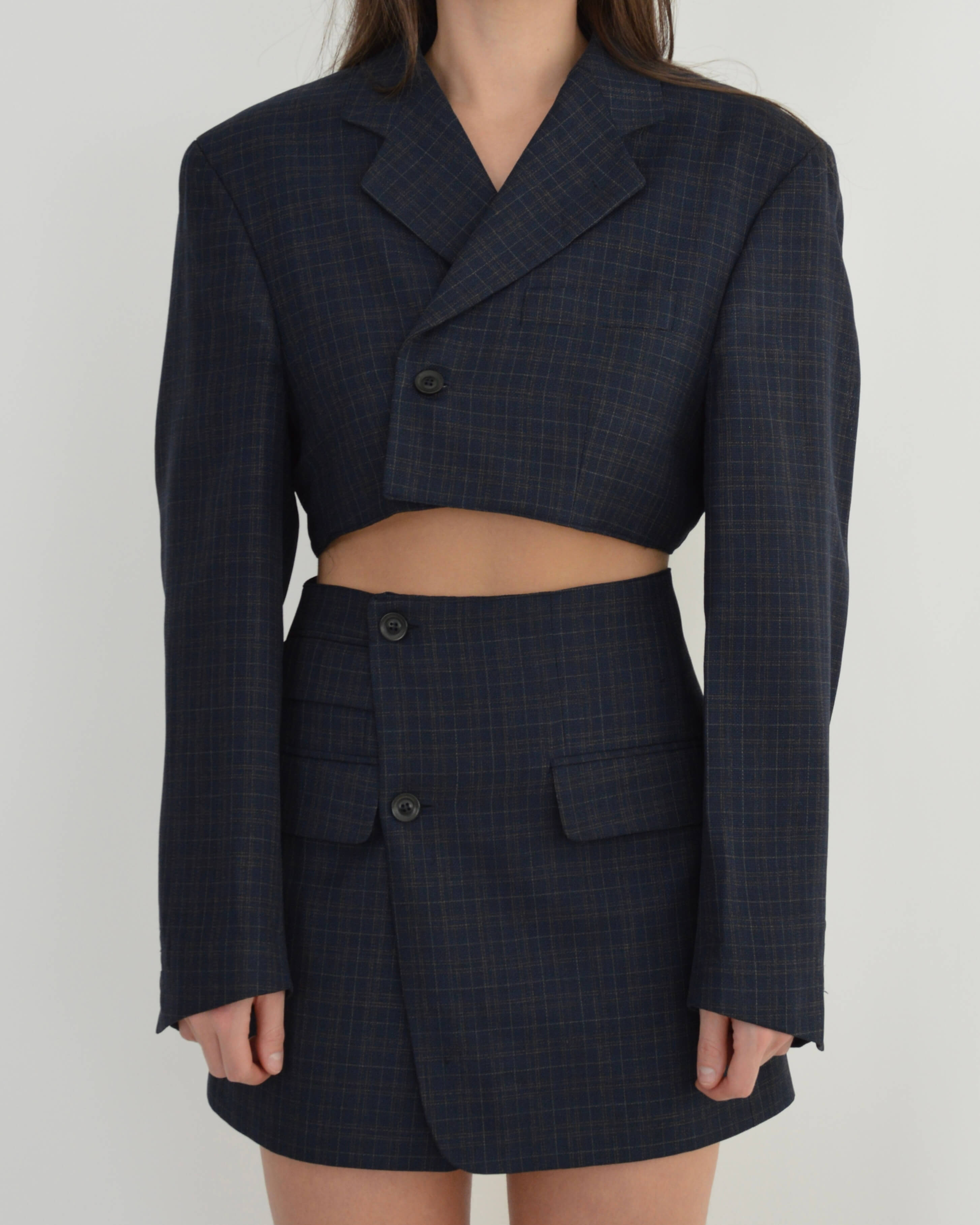 Vegan Blaset - Plaided Navy (S/M)