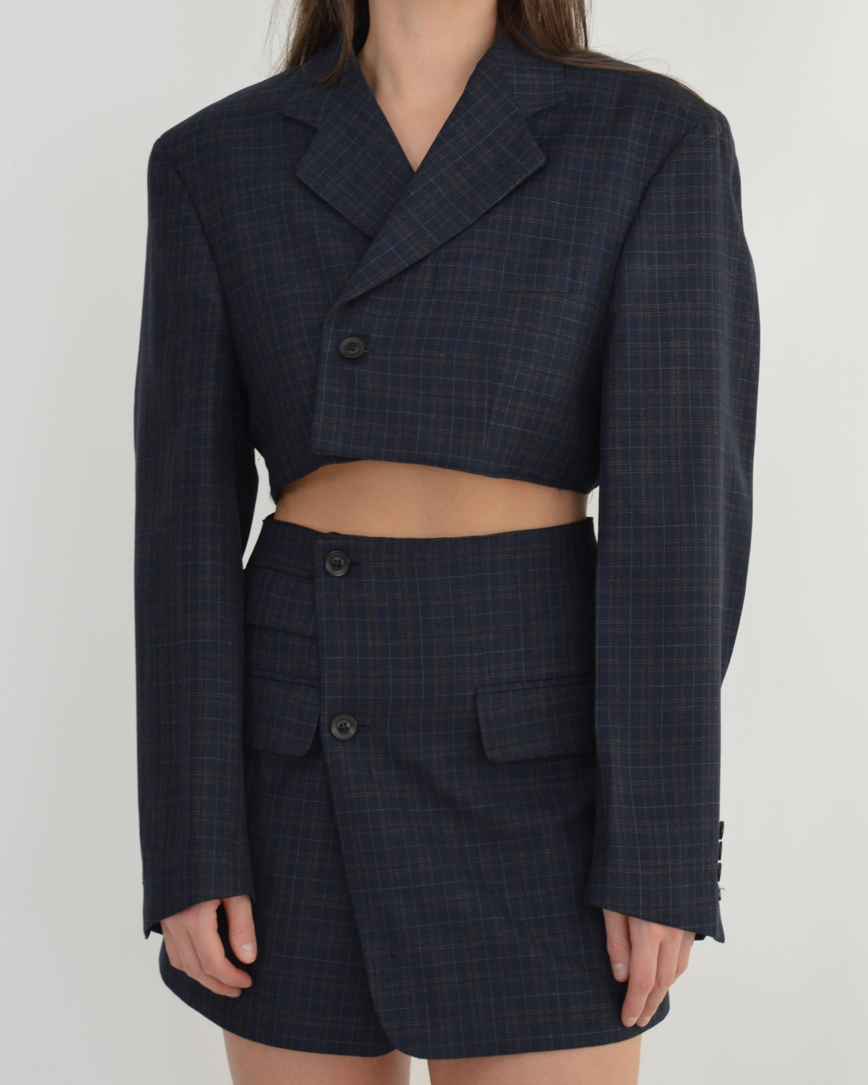 Vegan Blaset - Plaided Navy (S/M)