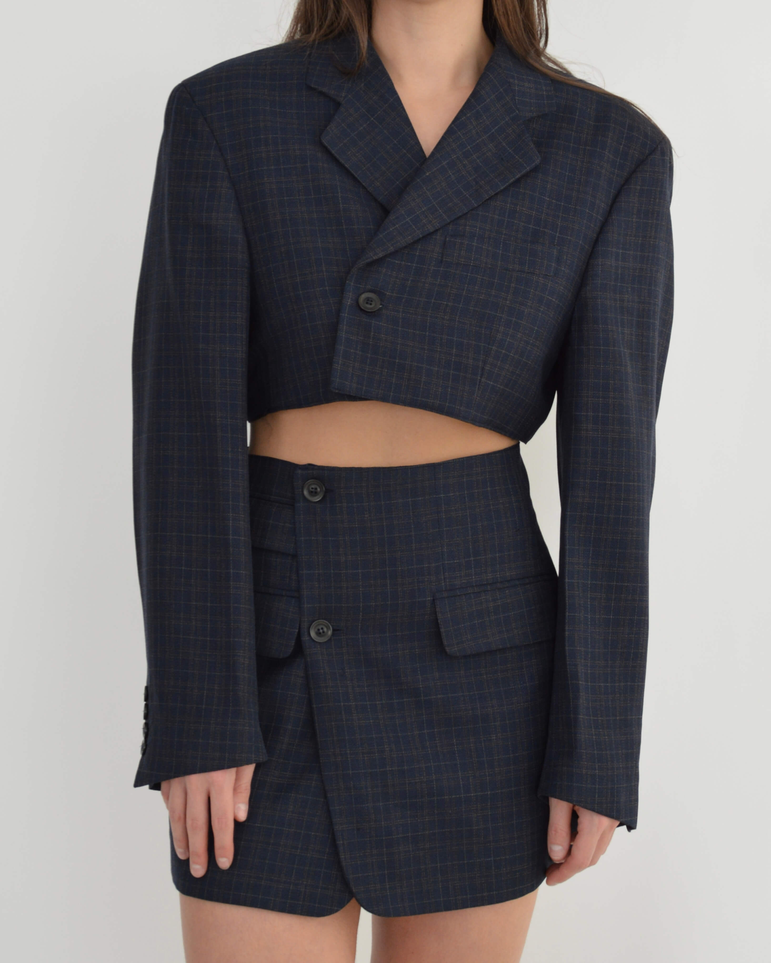 Vegan Blaset - Plaided Navy (S/M)