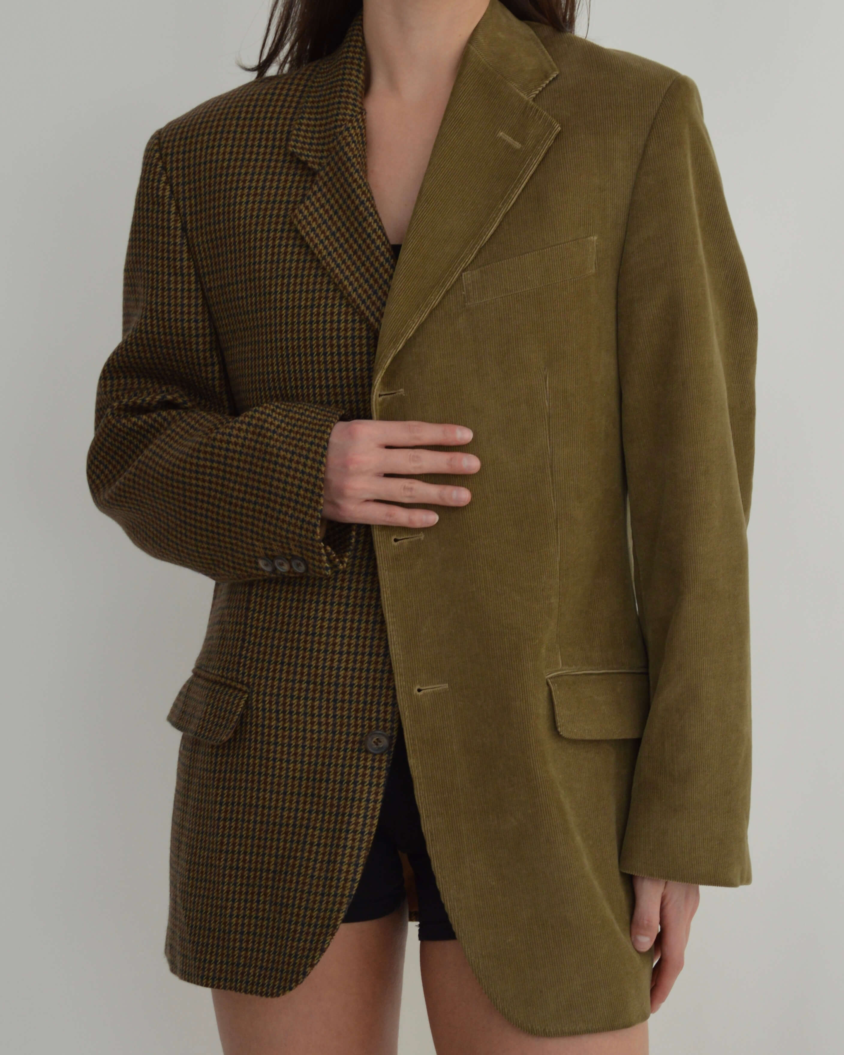 DUO Blazer - Plaided & Brown (M/XL)