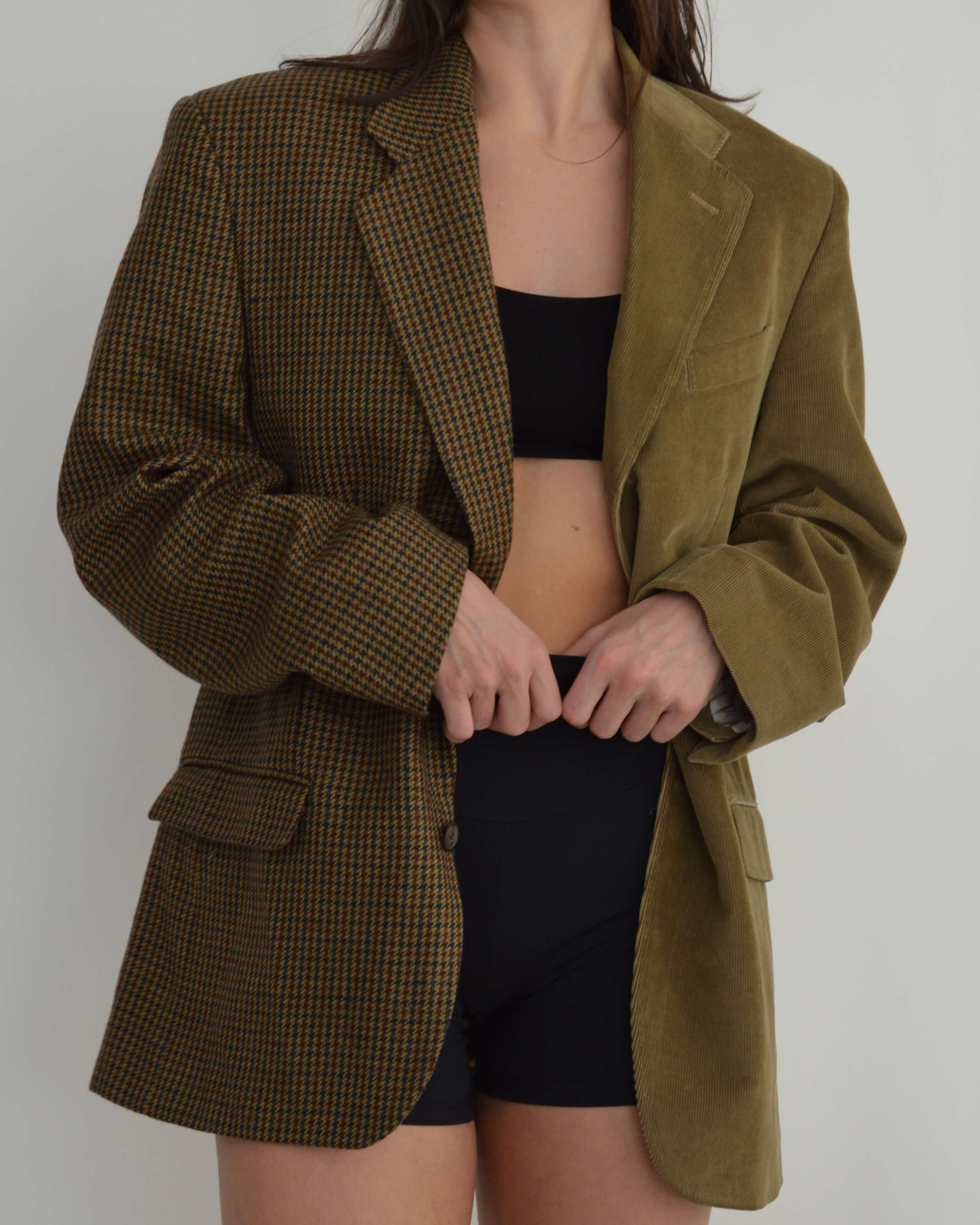 DUO Blazer - Plaided & Brown (M/XL)