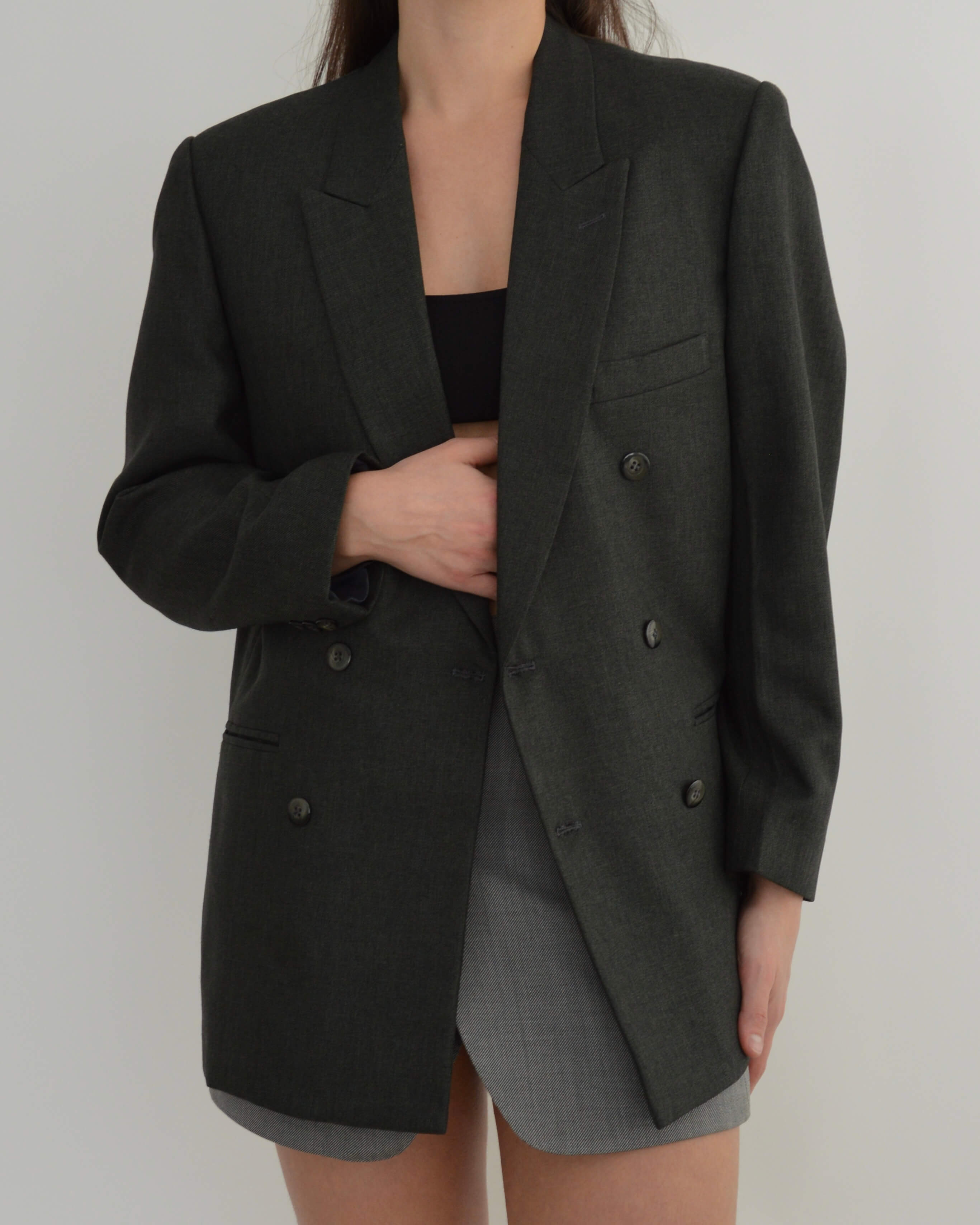 Blazer - Croisé Vert foncé (S/L)