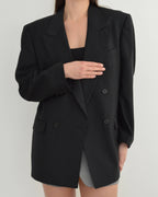 Blazer - Double Breasted Perfect Black (M/XL)