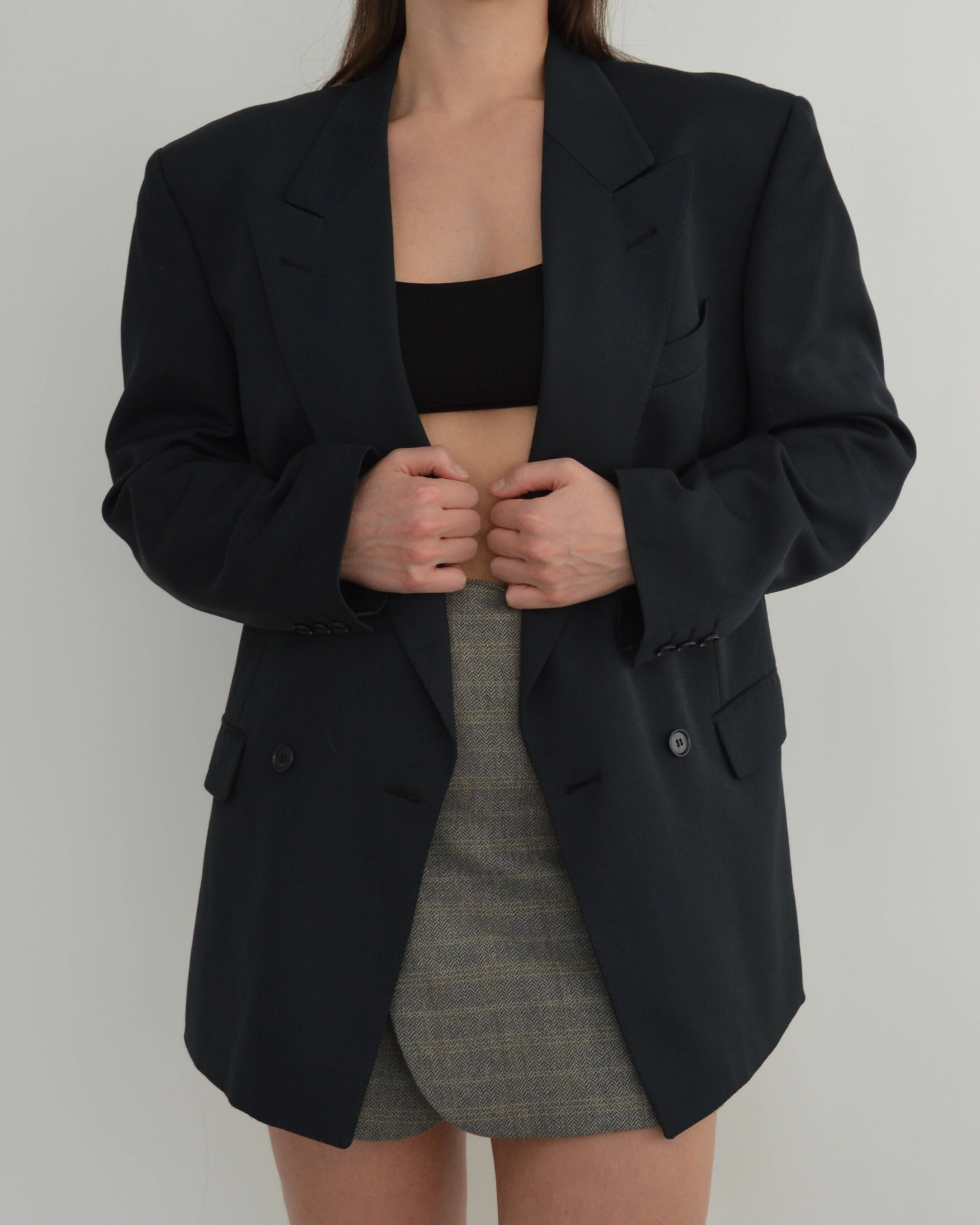 Blazer cruzado verde botella oscuro (M/XL)