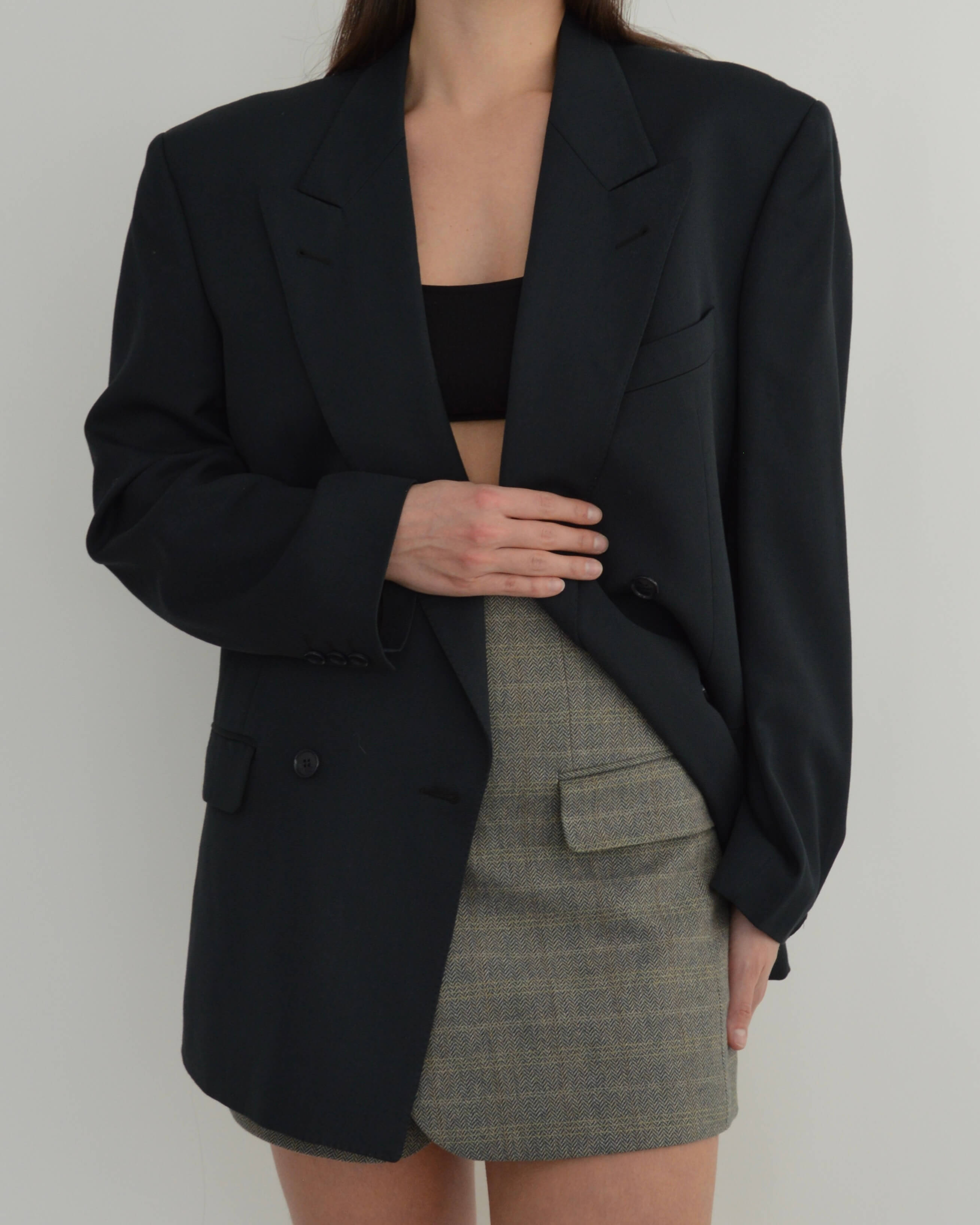 Blazer cruzado verde botella oscuro (M/XL)