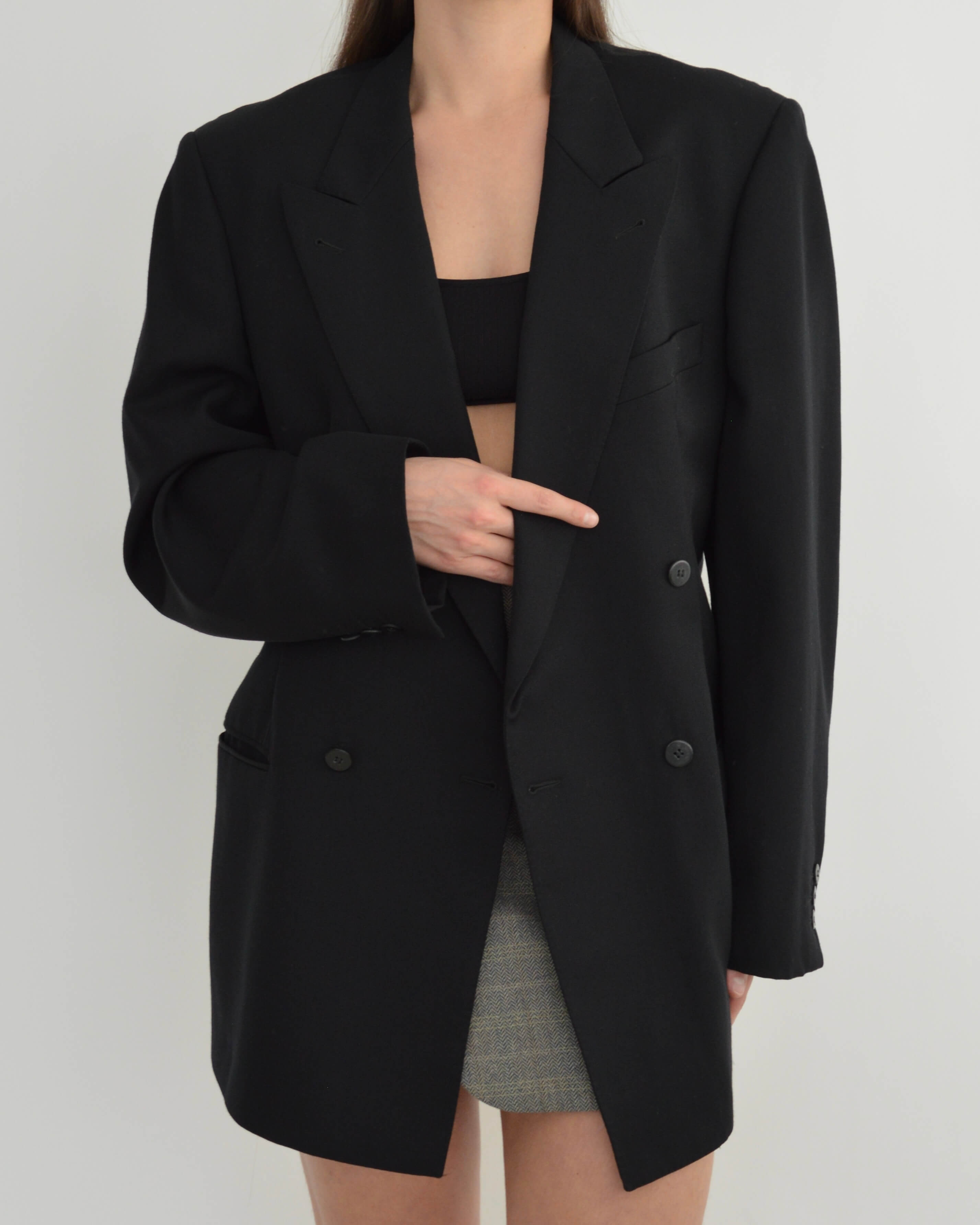 Blazer cruzado negro (M/XL)