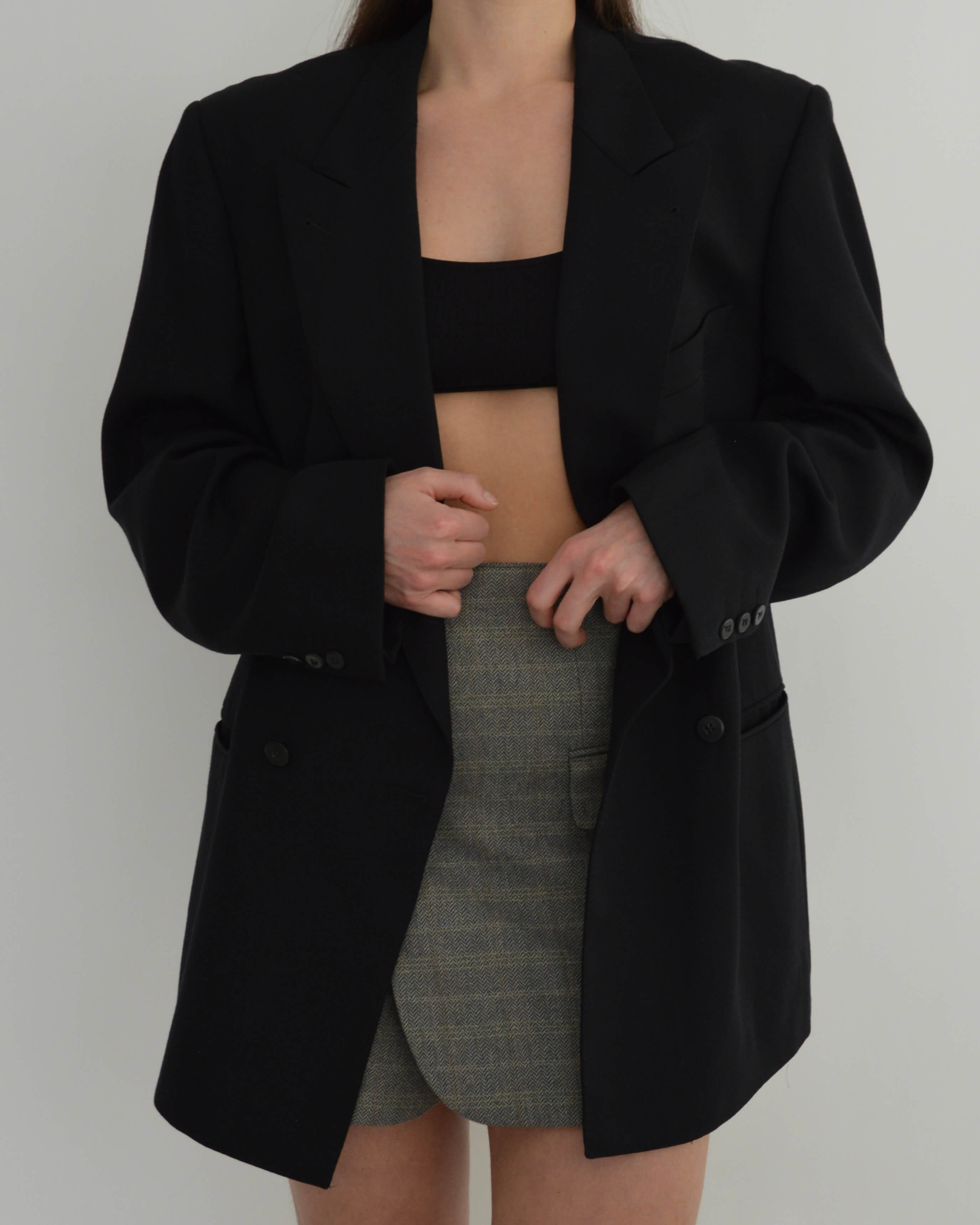 Blazer cruzado negro (M/XL)