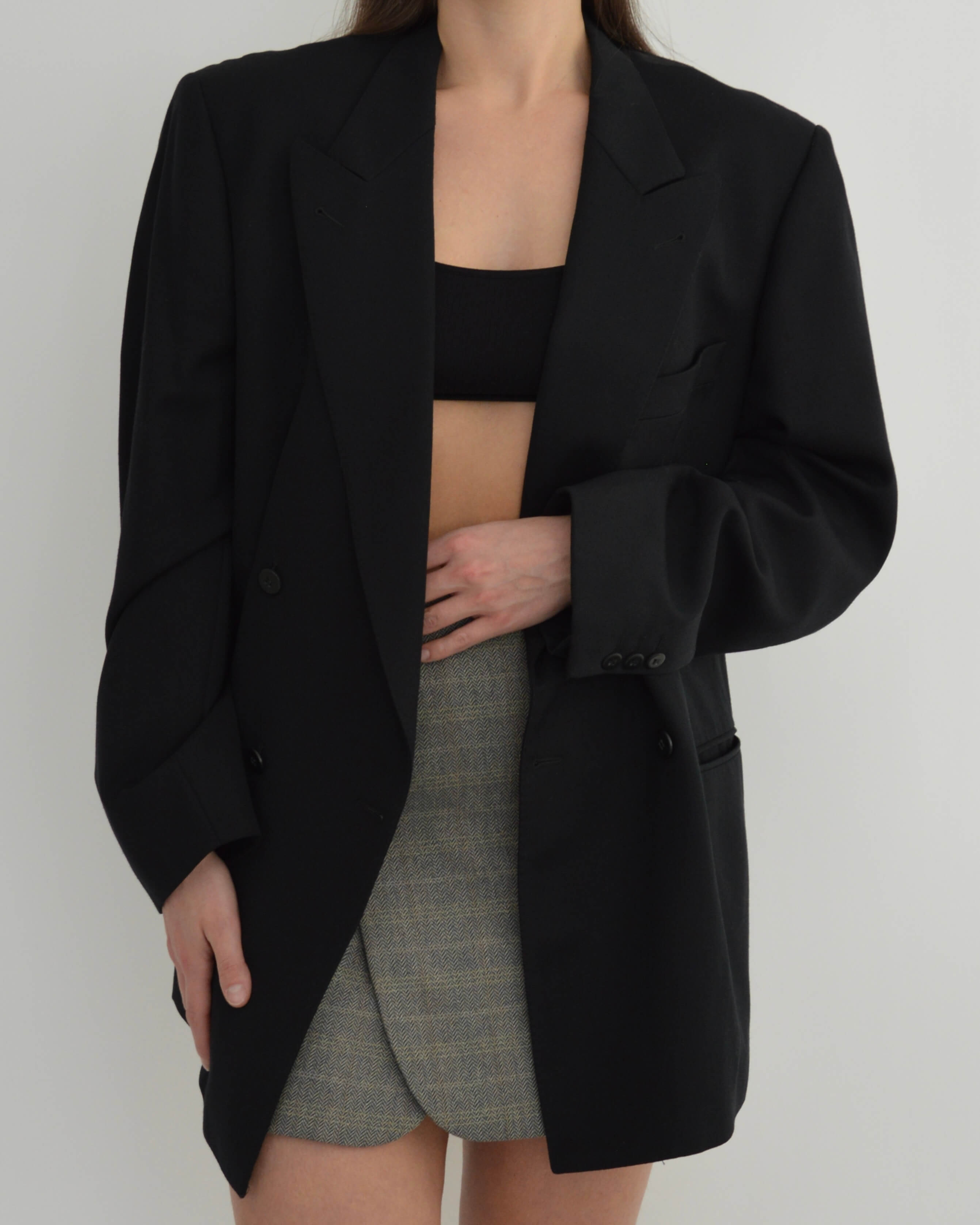 Blazer cruzado negro (M/XL)
