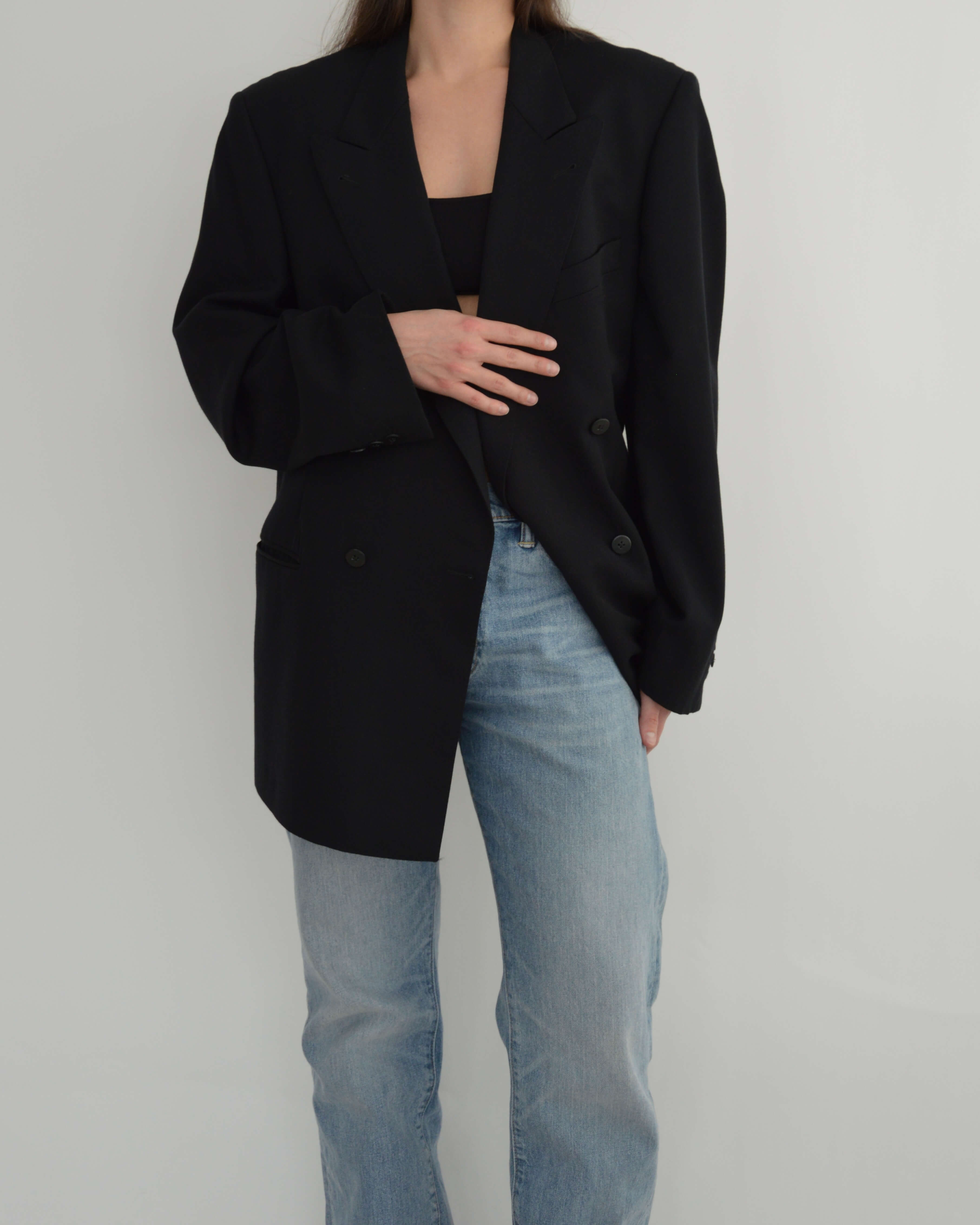 Blazer cruzado negro (M/XL)