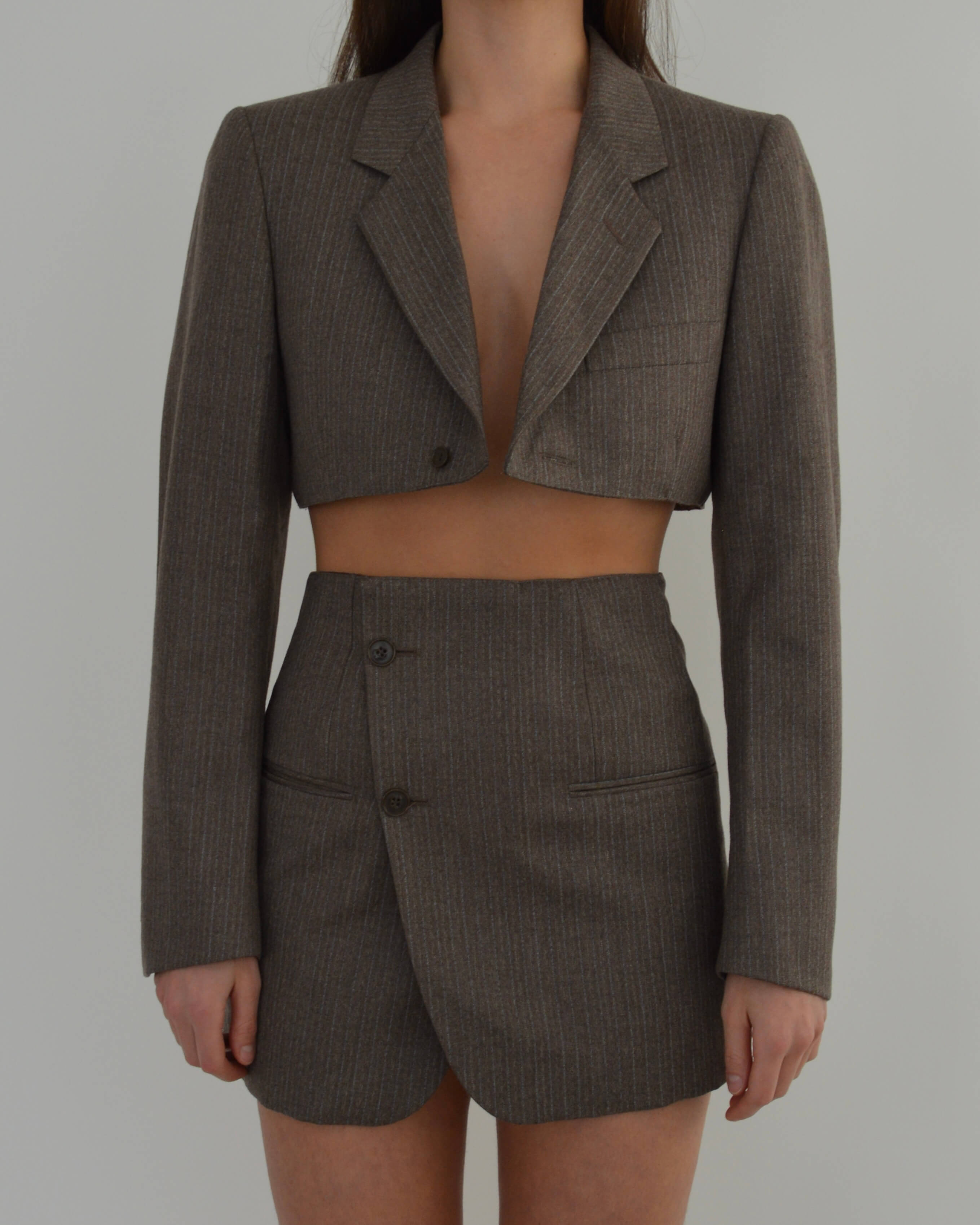 Blaset - Lignes bleues marron (XS/S)