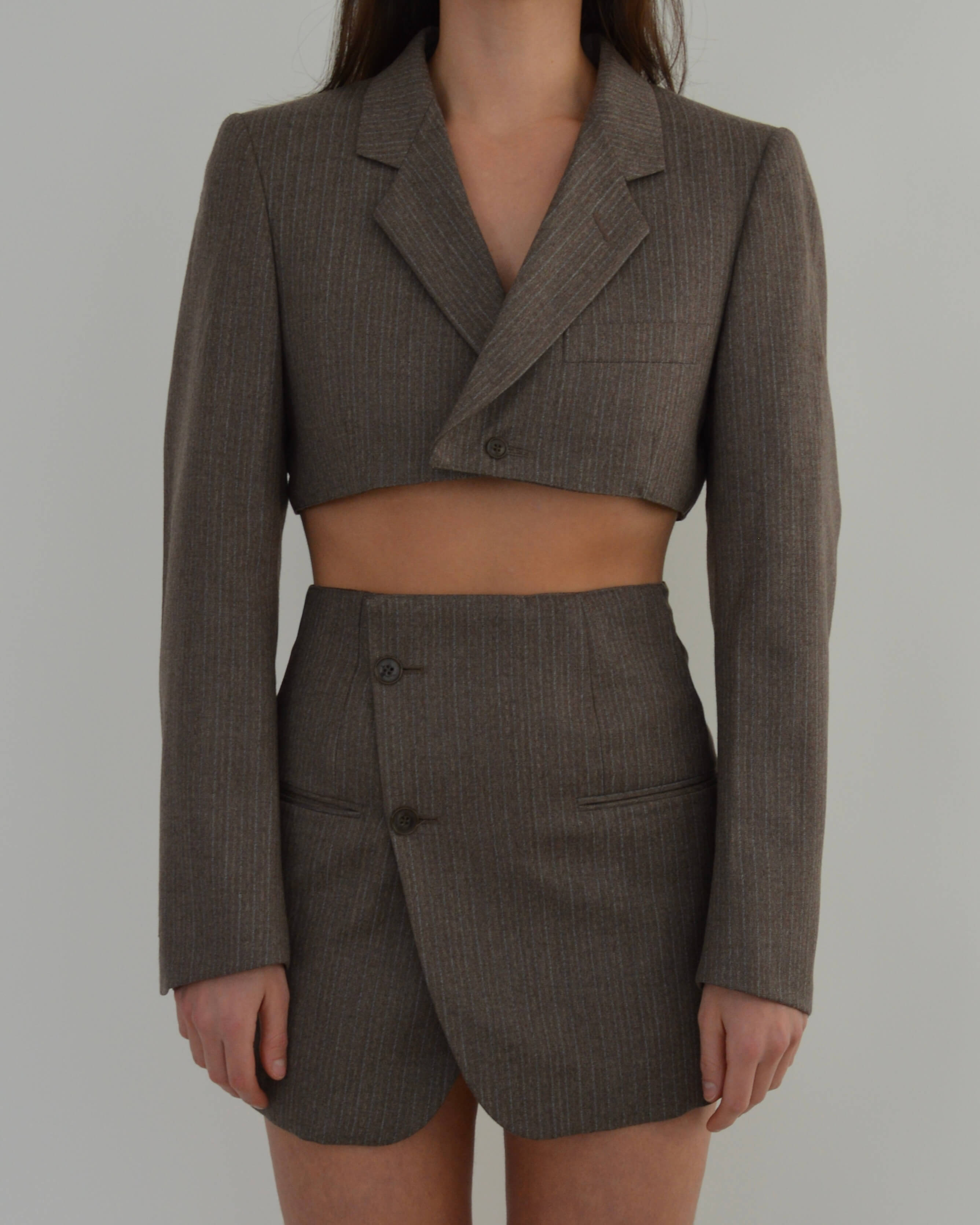 Blaset - Lignes bleues marron (XS/S)