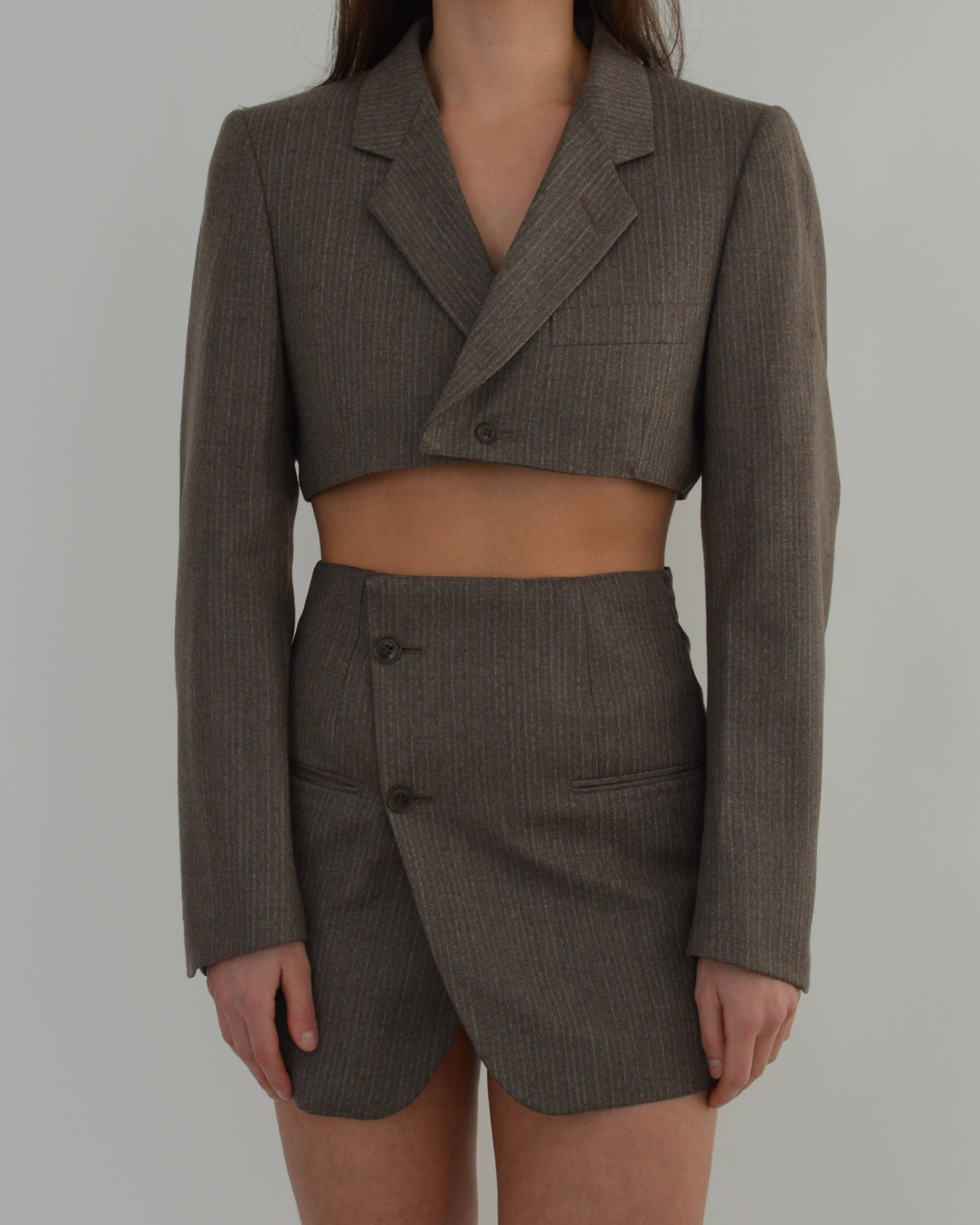 Blaset - Lignes bleues marron (XS/S)