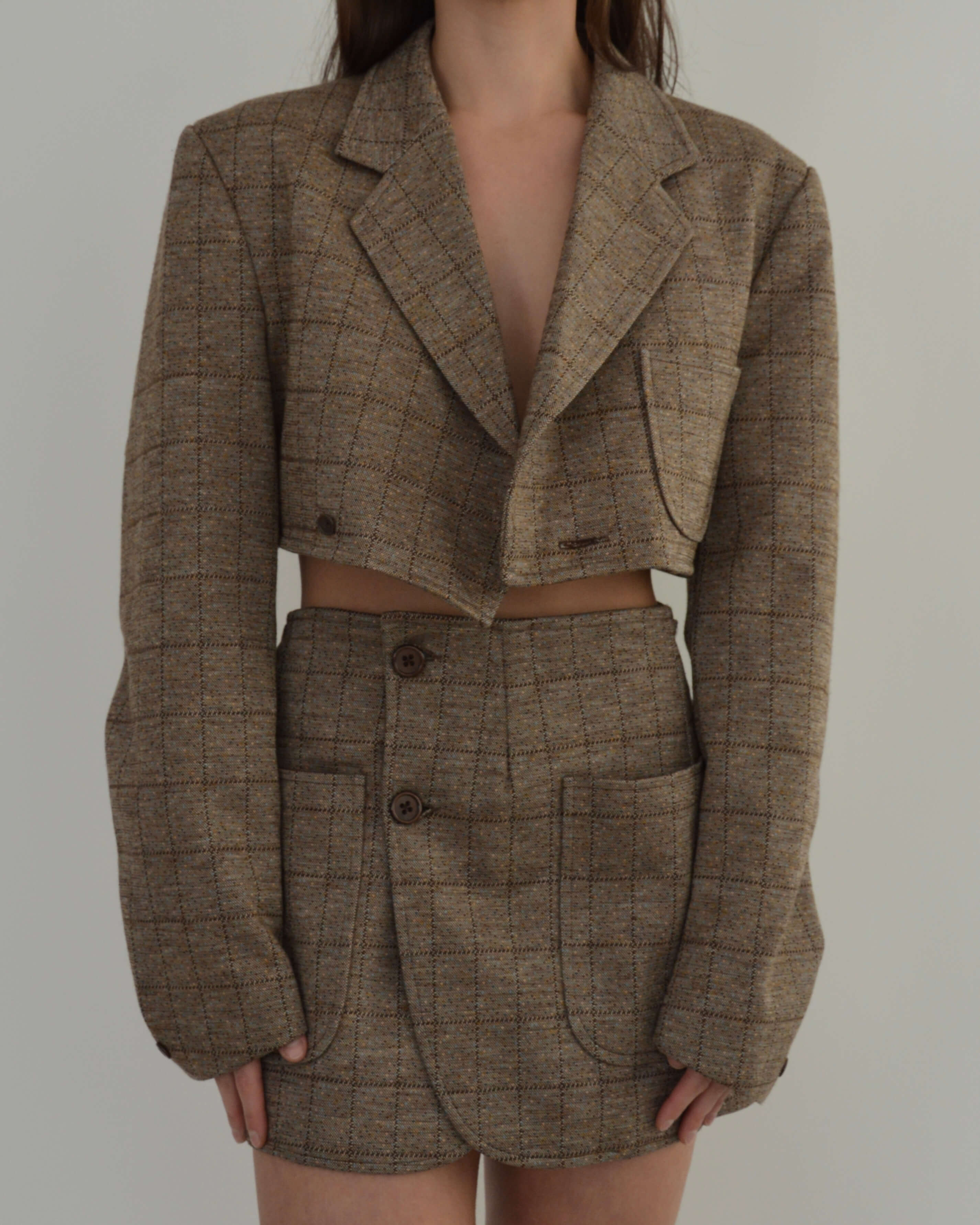 Blaset - Checked Pockets Brown (XS/S)