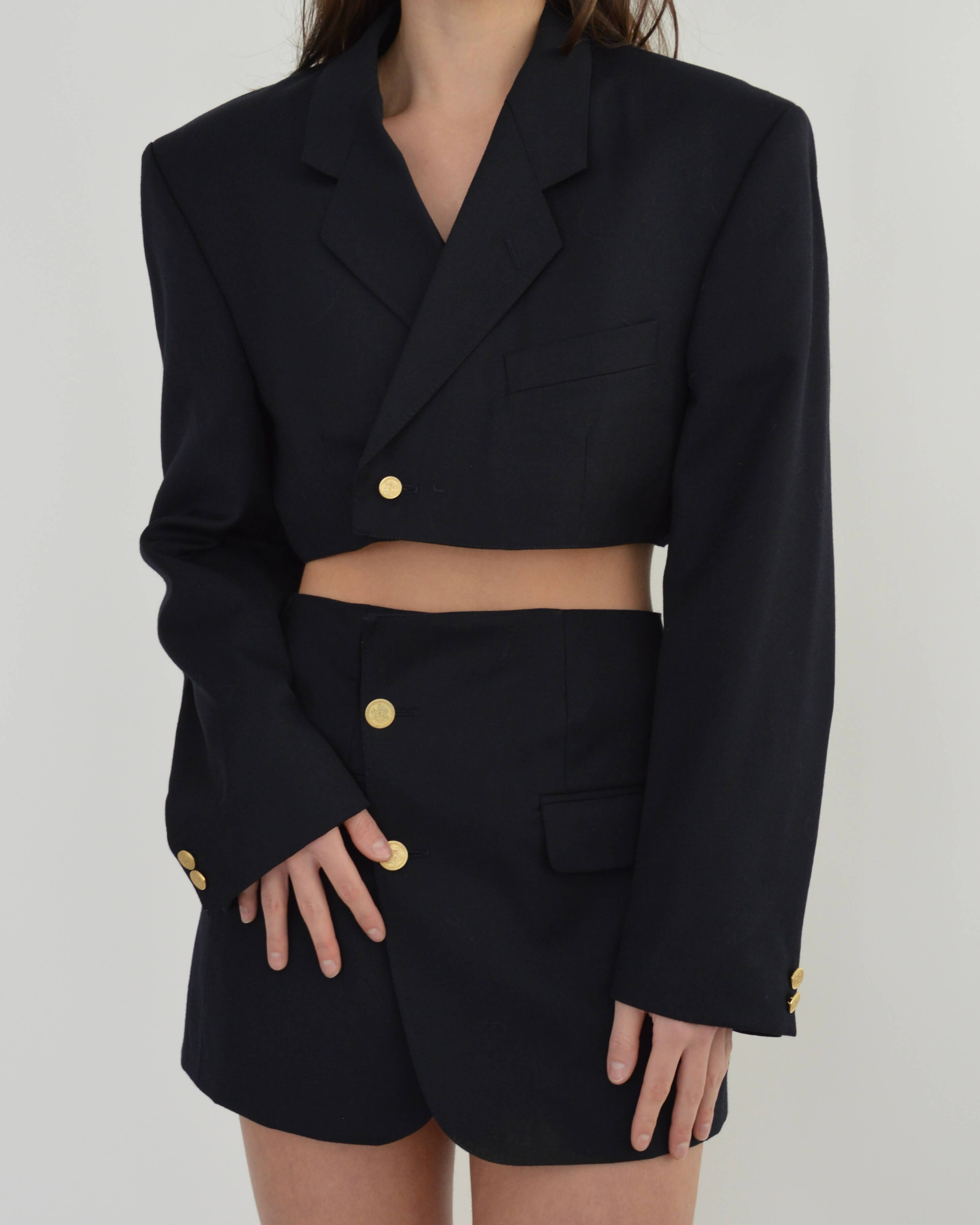 Blaset - Boutons dorés marine (S/M)