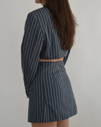 Ensemble veste et pantalon - Rayures bleues (S/M)