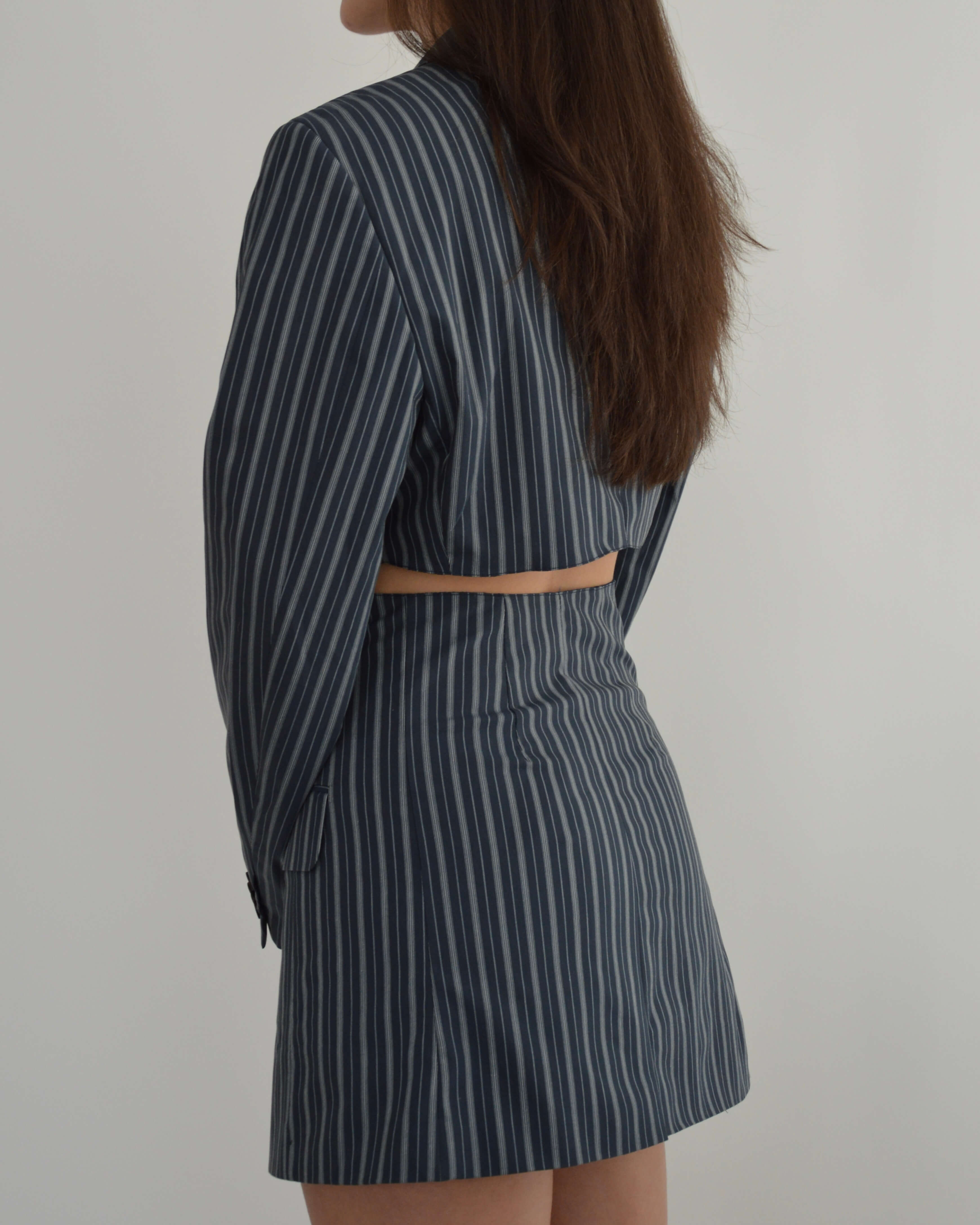 Ensemble veste et pantalon - Rayures bleues (S/M)