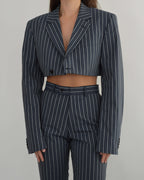 Ensemble veste et pantalon - Rayures bleues (S/M)