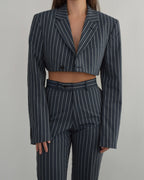 Ensemble veste et pantalon - Rayures bleues (S/M)