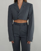 Ensemble veste et pantalon - Rayures bleues (S/M)